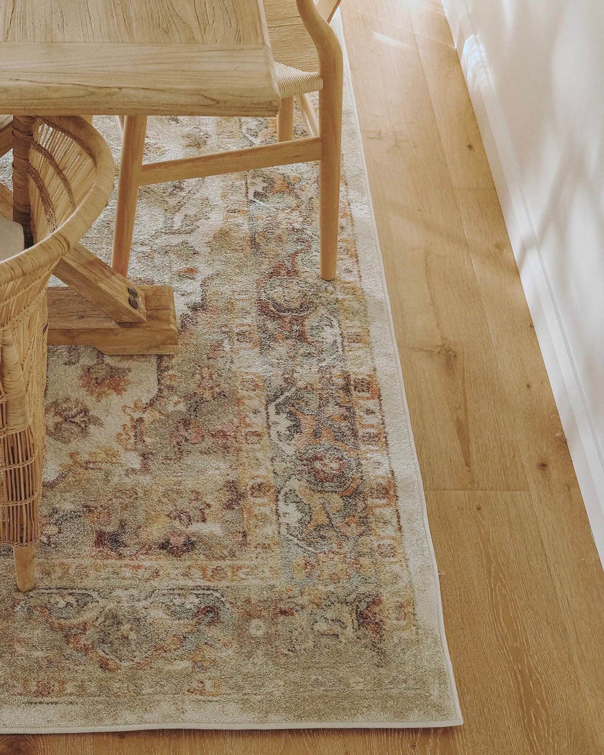 Summer Orange and Blue Multi-Colour Distressed Rug - Image 5