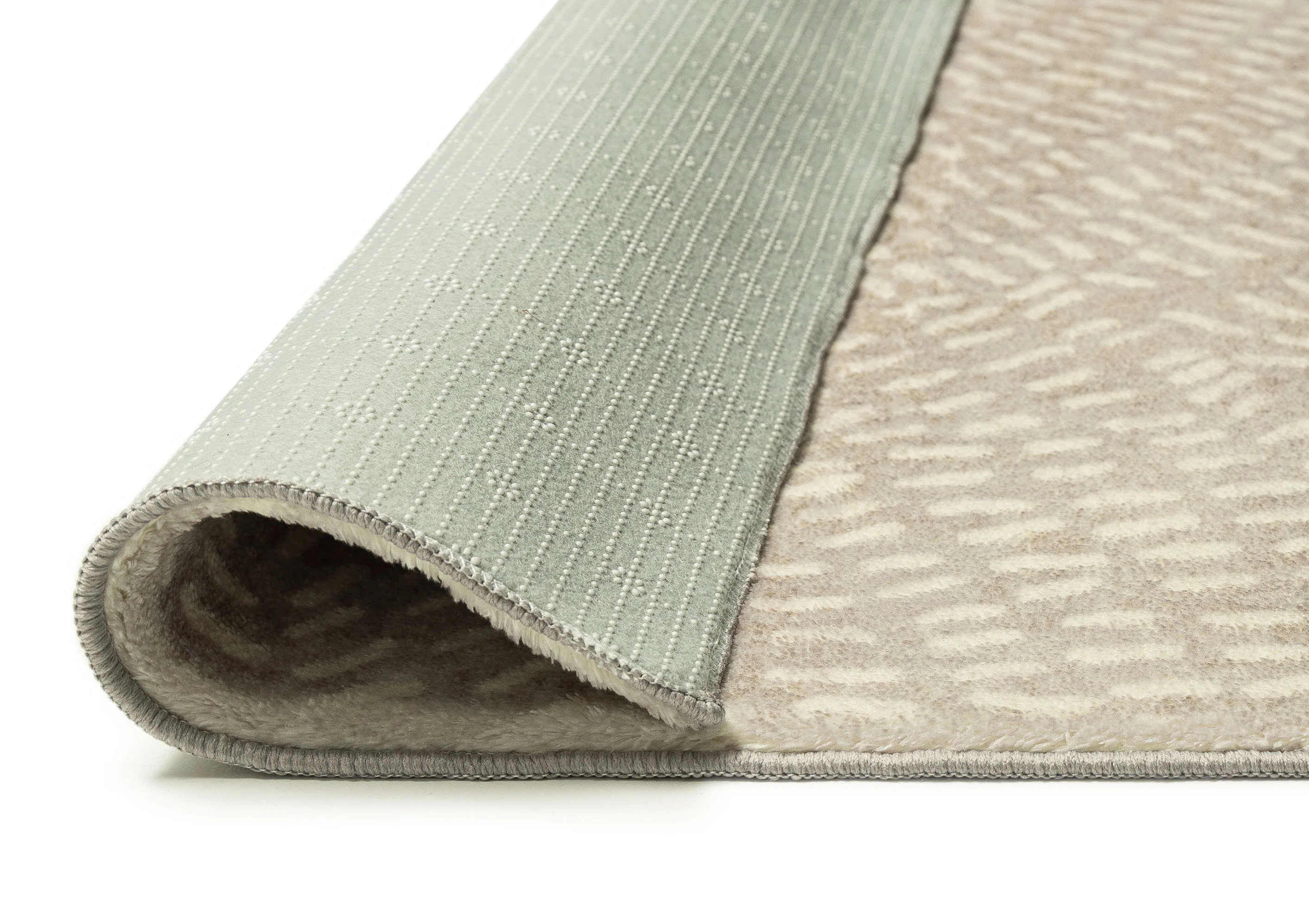 Sunita Grey Cream Circle Dot Pattern Washable Rug - Image 8