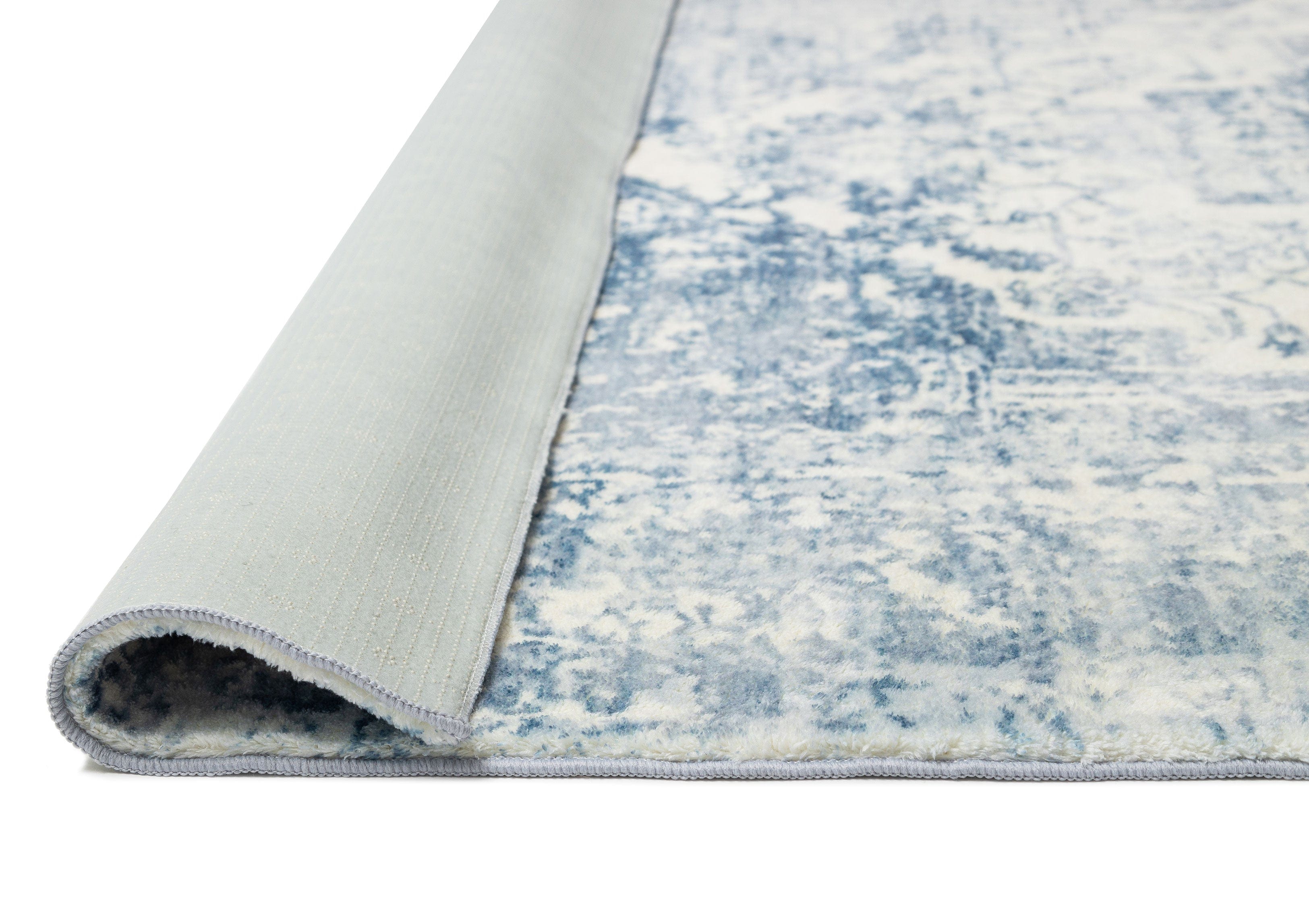 Suri Blue and Grey Distressed Washable Rug - Image 18