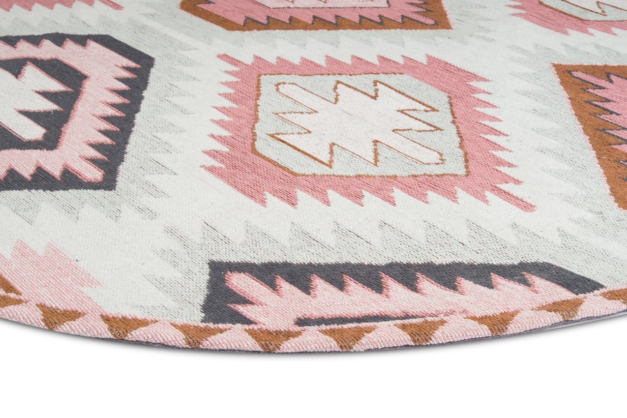 Suzie Pink and Green Round Rug - Image 7