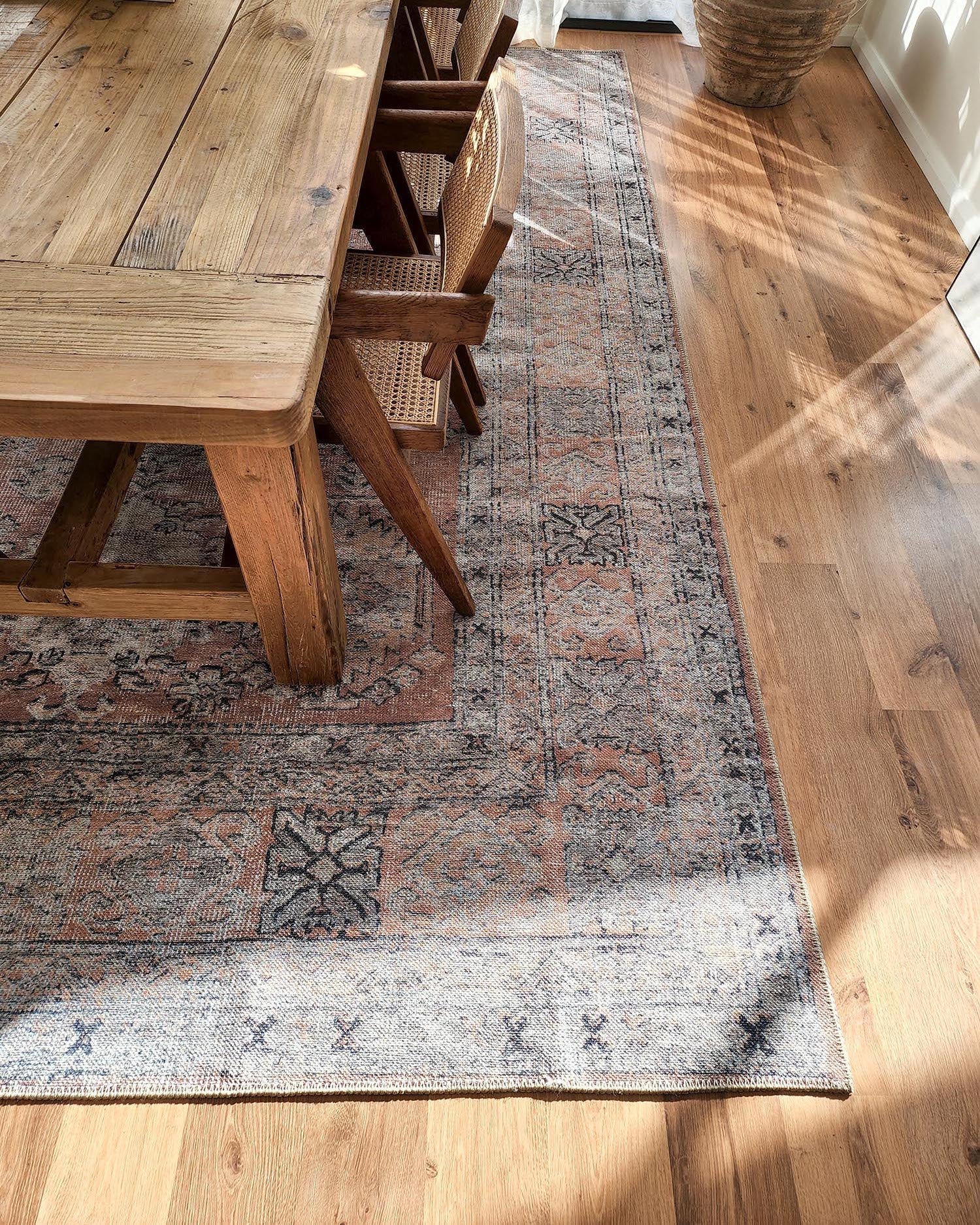 Sydelle Brown and Grey Traditional Distressed Washable Rug - Image 9