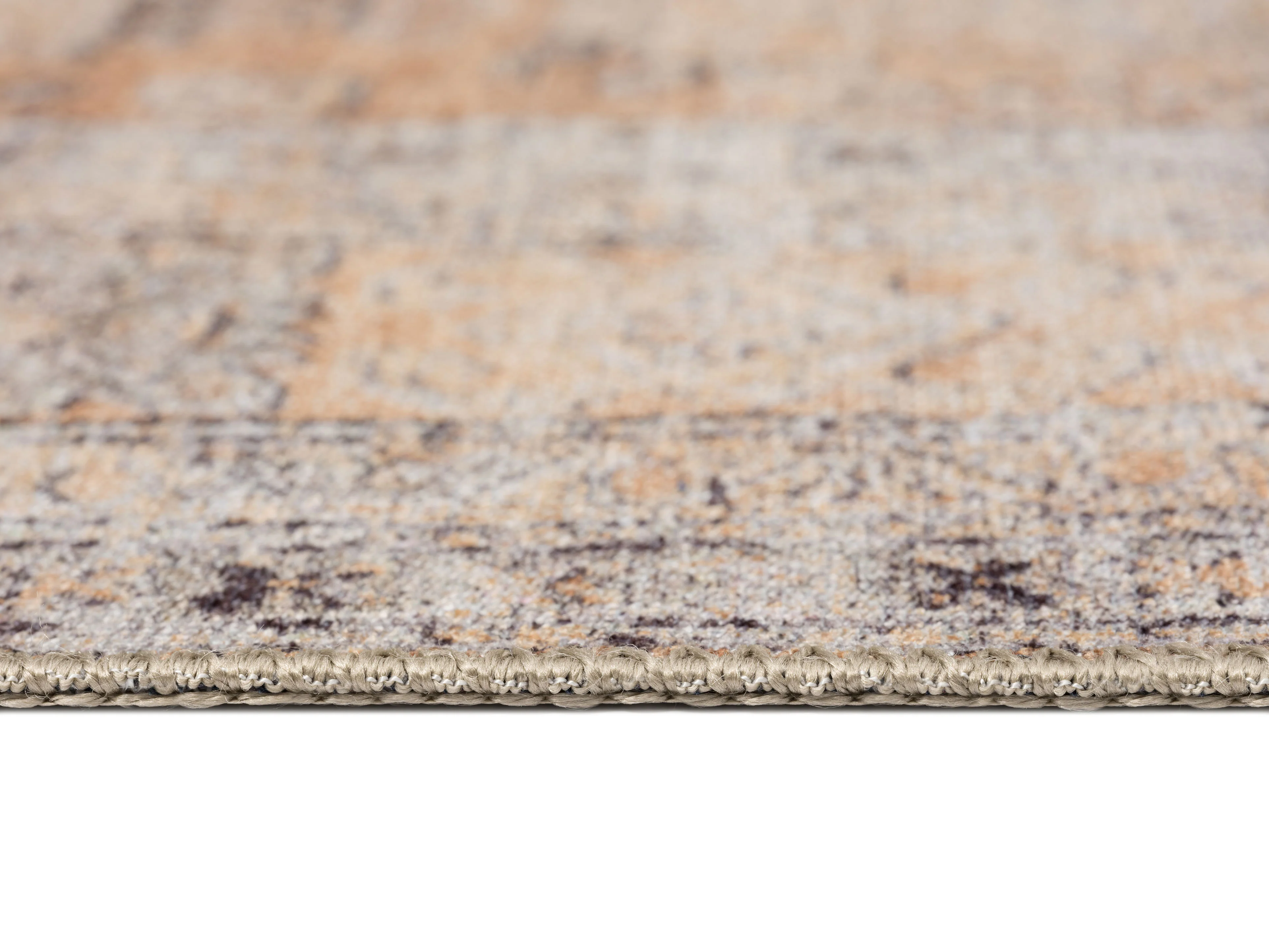 Sydelle Brown and Grey Traditional Distressed Washable Runner Rug - Image 10