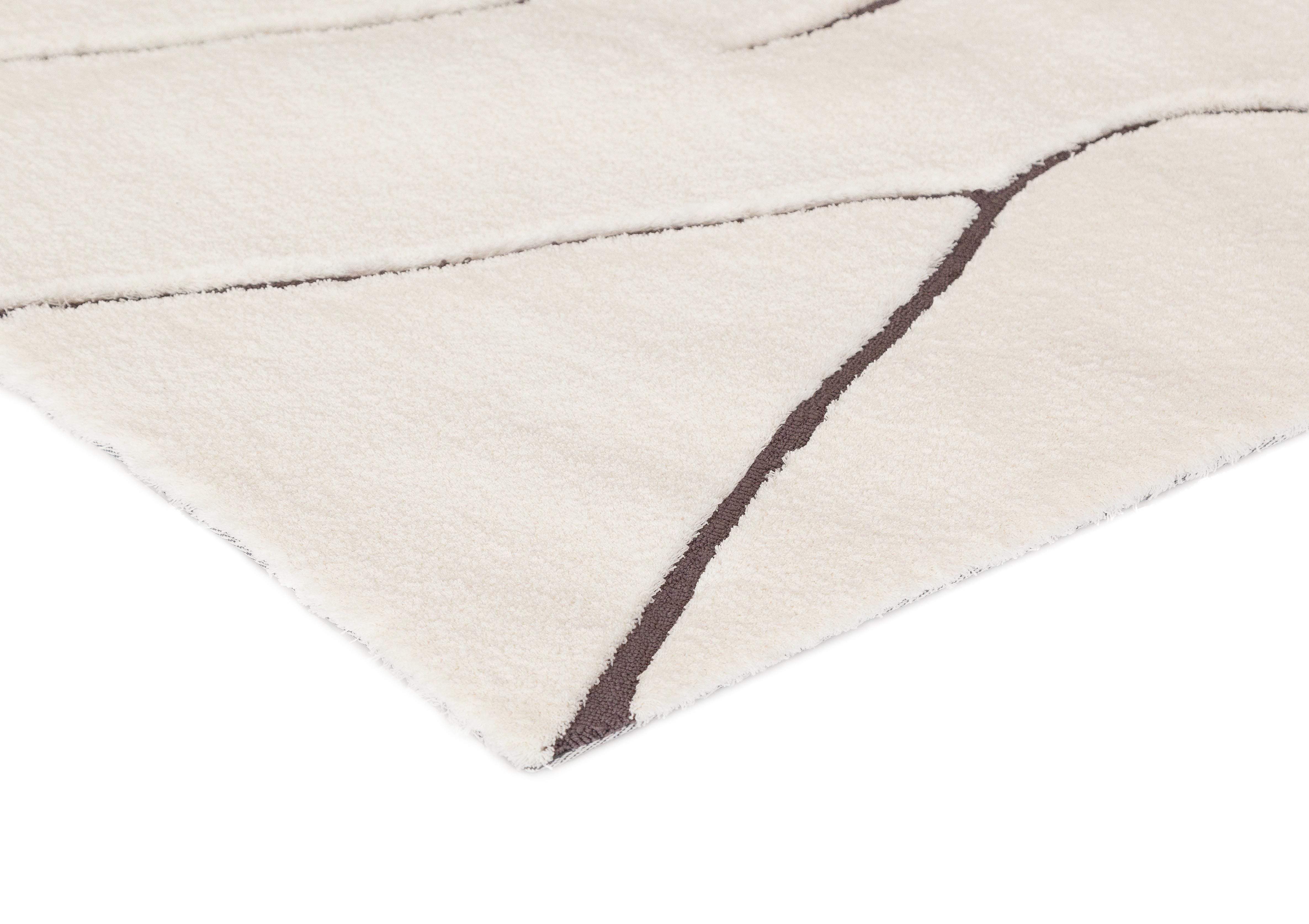 Tahlee Cream and Charcoal Grey Tribal Shag Rug - Image 16