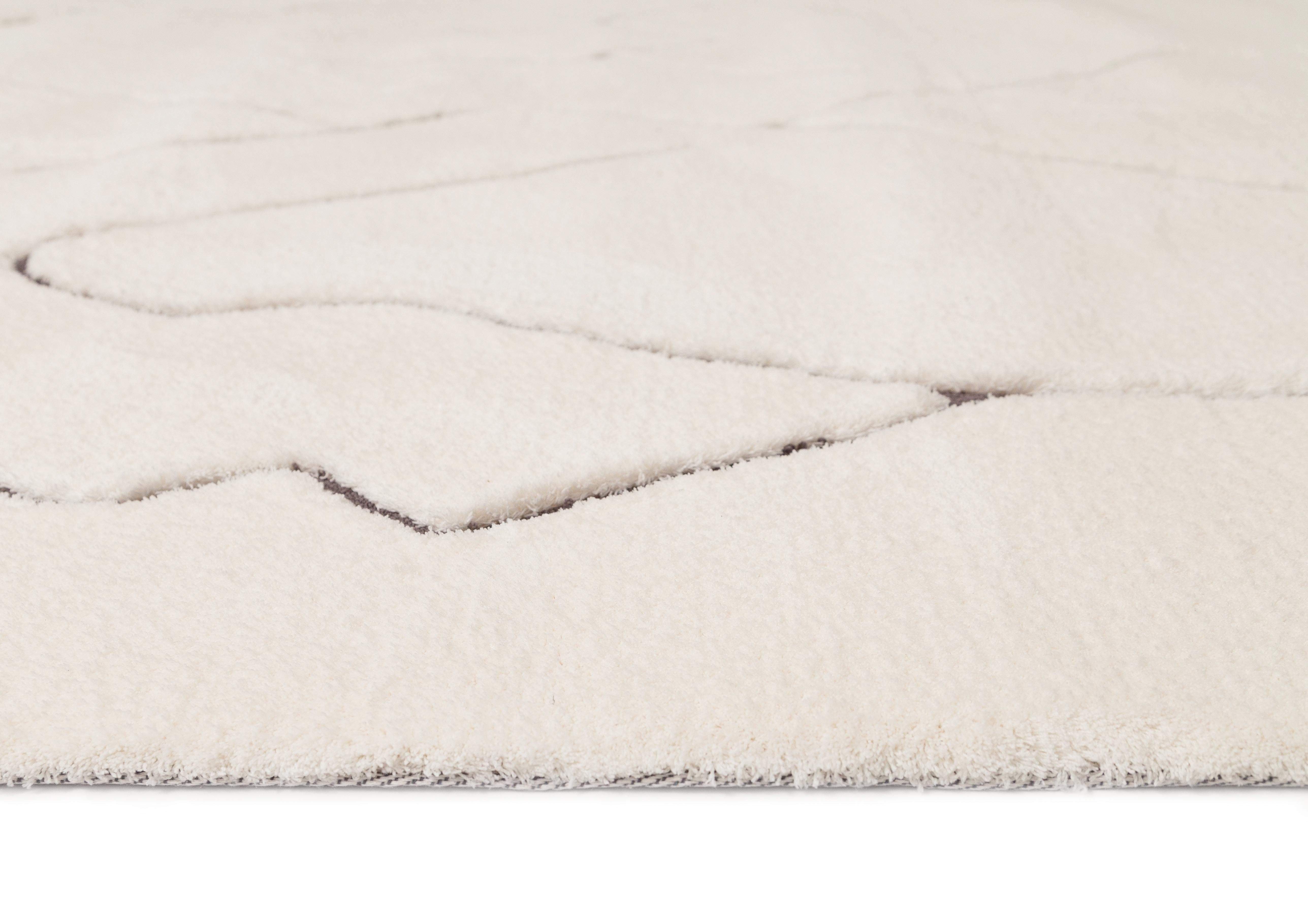 Tahlee Cream and Charcoal Grey Tribal Shag Rug - Image 17
