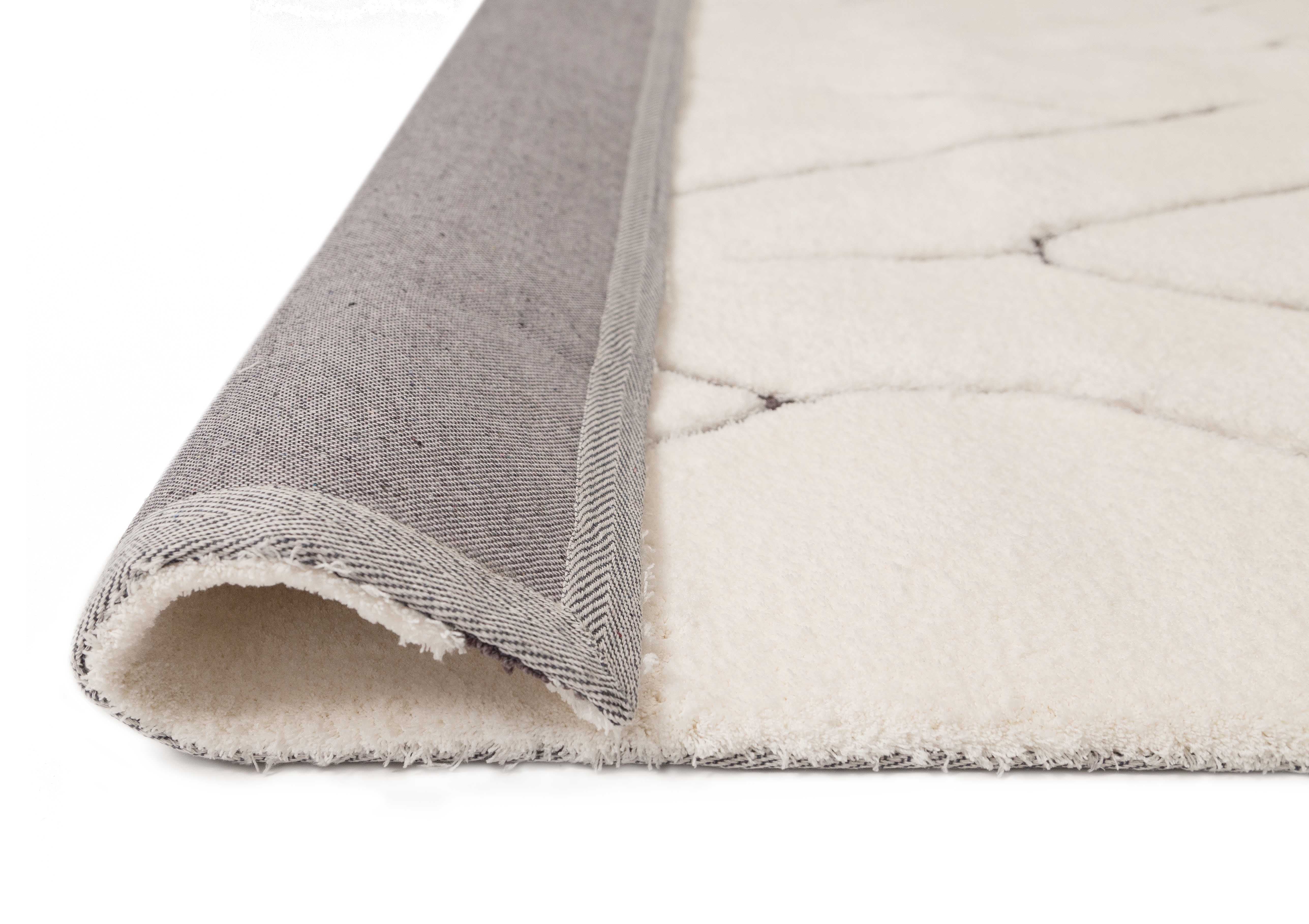 Tahlee Cream and Charcoal Grey Tribal Shag Rug - Image 18