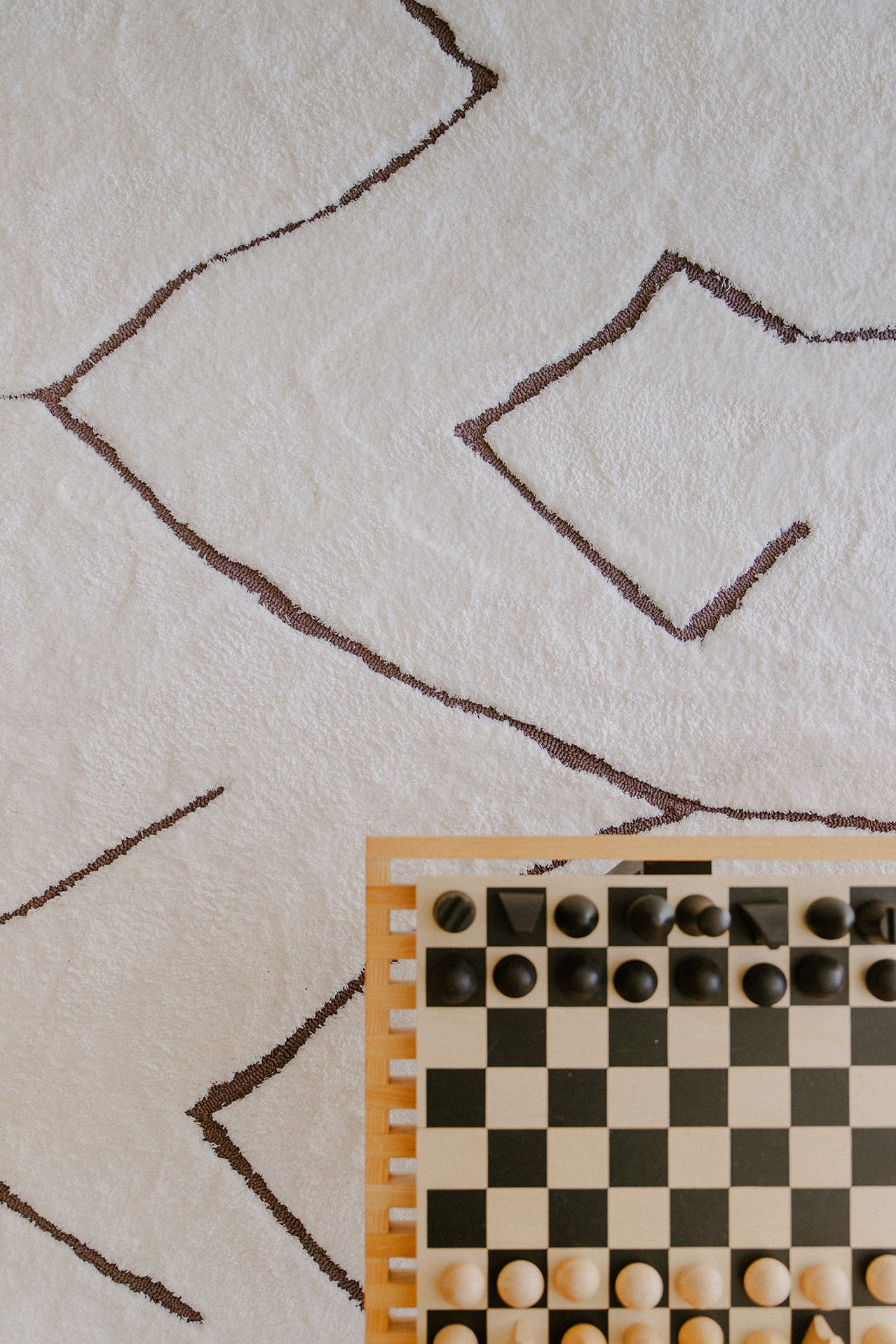 Tahlee Cream and Charcoal Grey Tribal Shag Rug - Image 6
