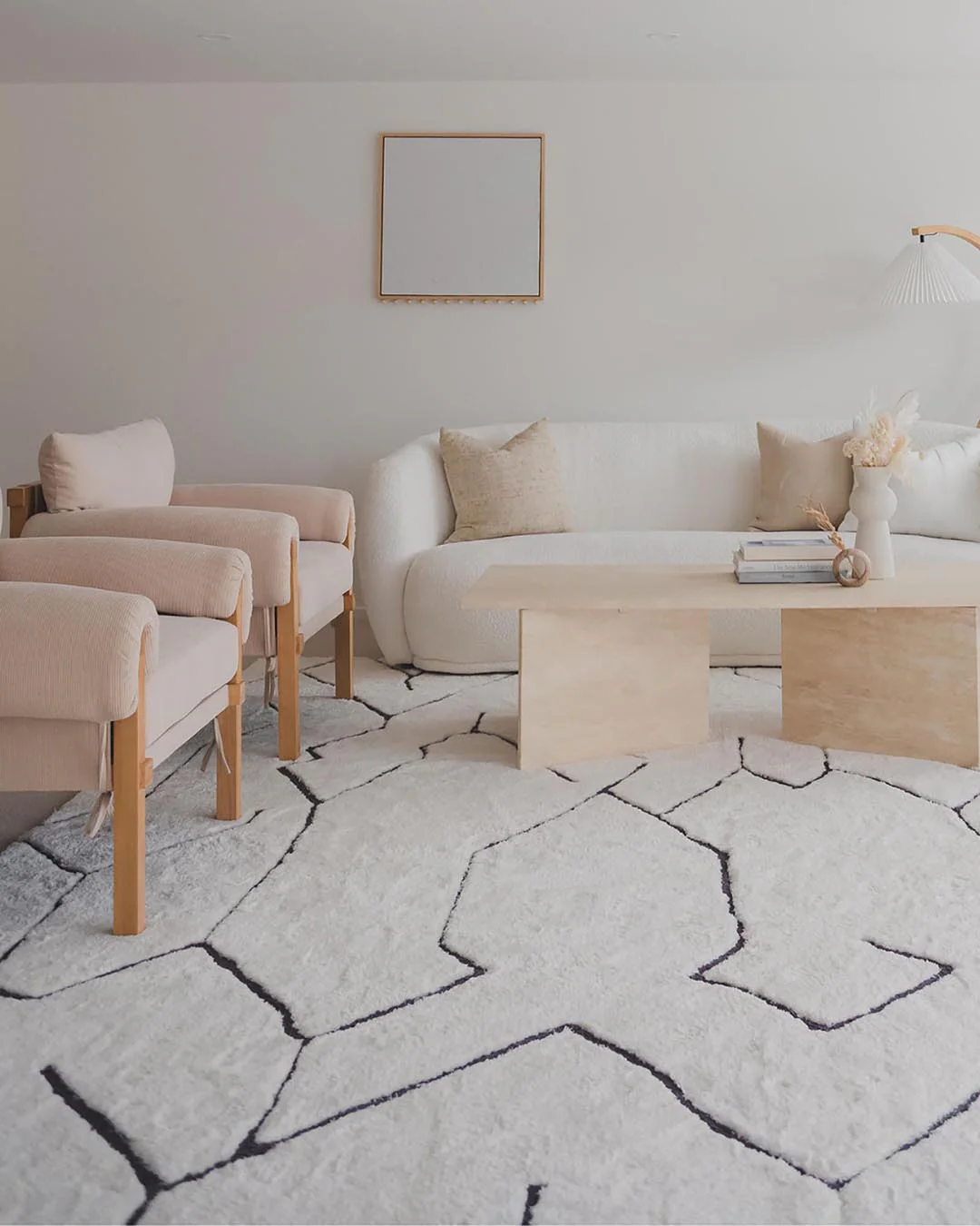 Tahlee Cream and Charcoal Grey Tribal Shag Rug - Image 7