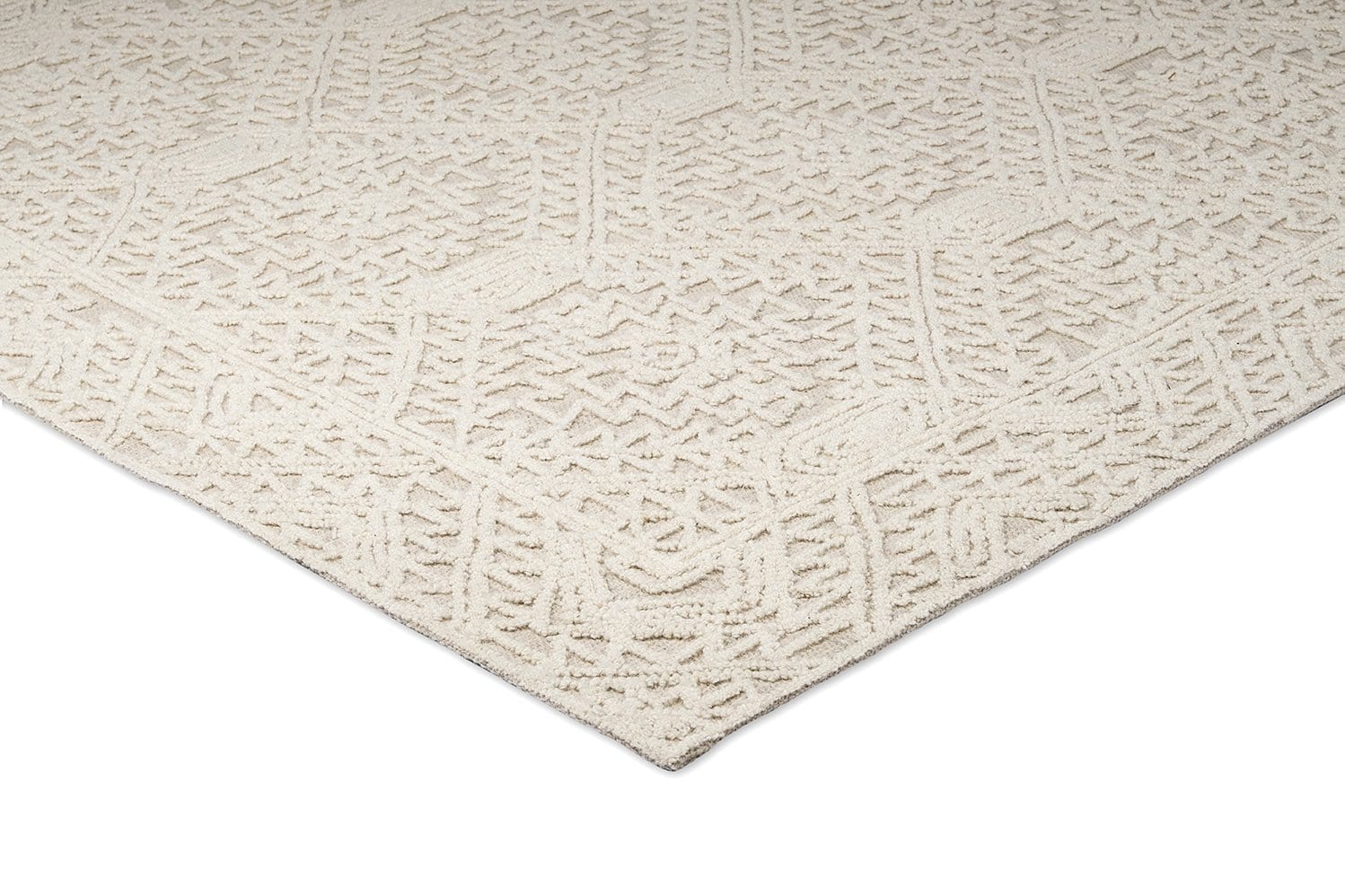 Takalo Beige and Ivory Textured Tribal Rug - Image 16