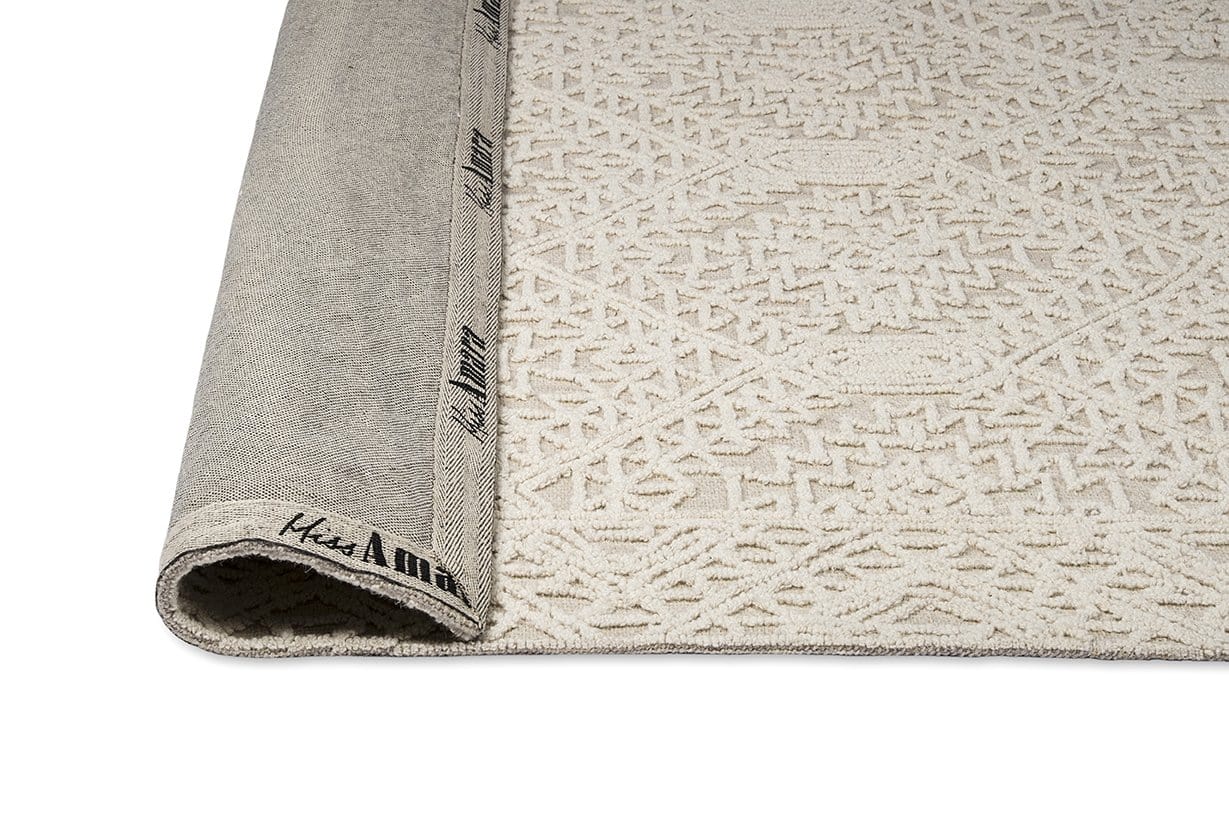 Takalo Beige and Ivory Textured Tribal Rug - Image 18