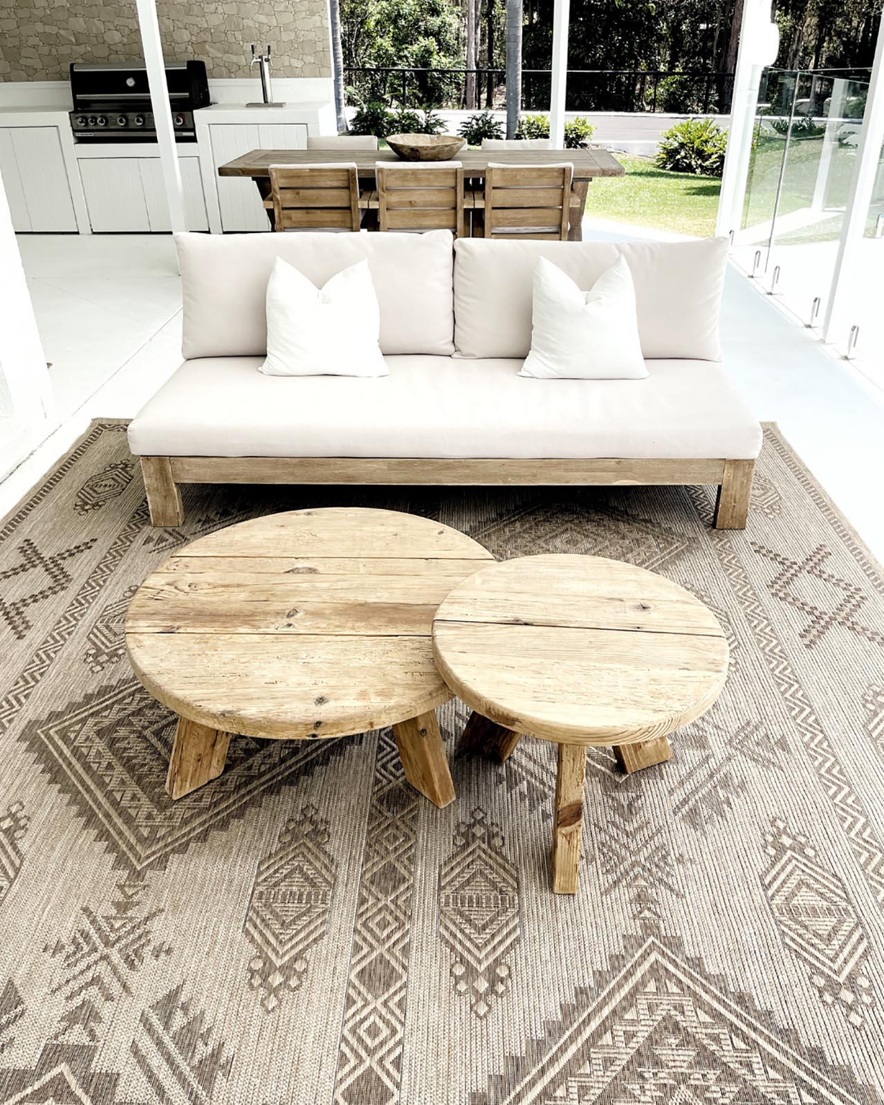 Takha Brown and Beige Tribal Flatweave Indoor Outdoor Rug - Image 10