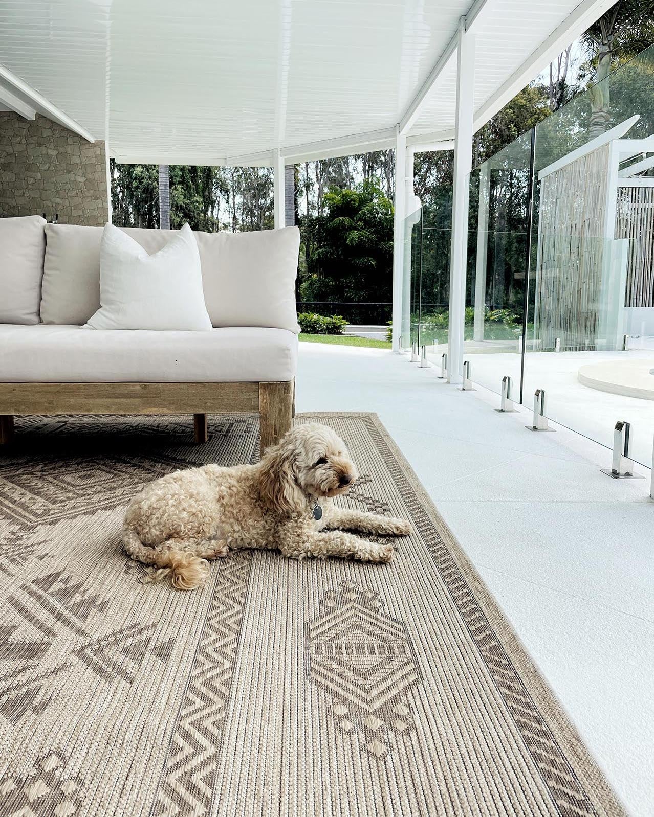 Takha Brown and Beige Tribal Flatweave Indoor Outdoor Rug - Image 11