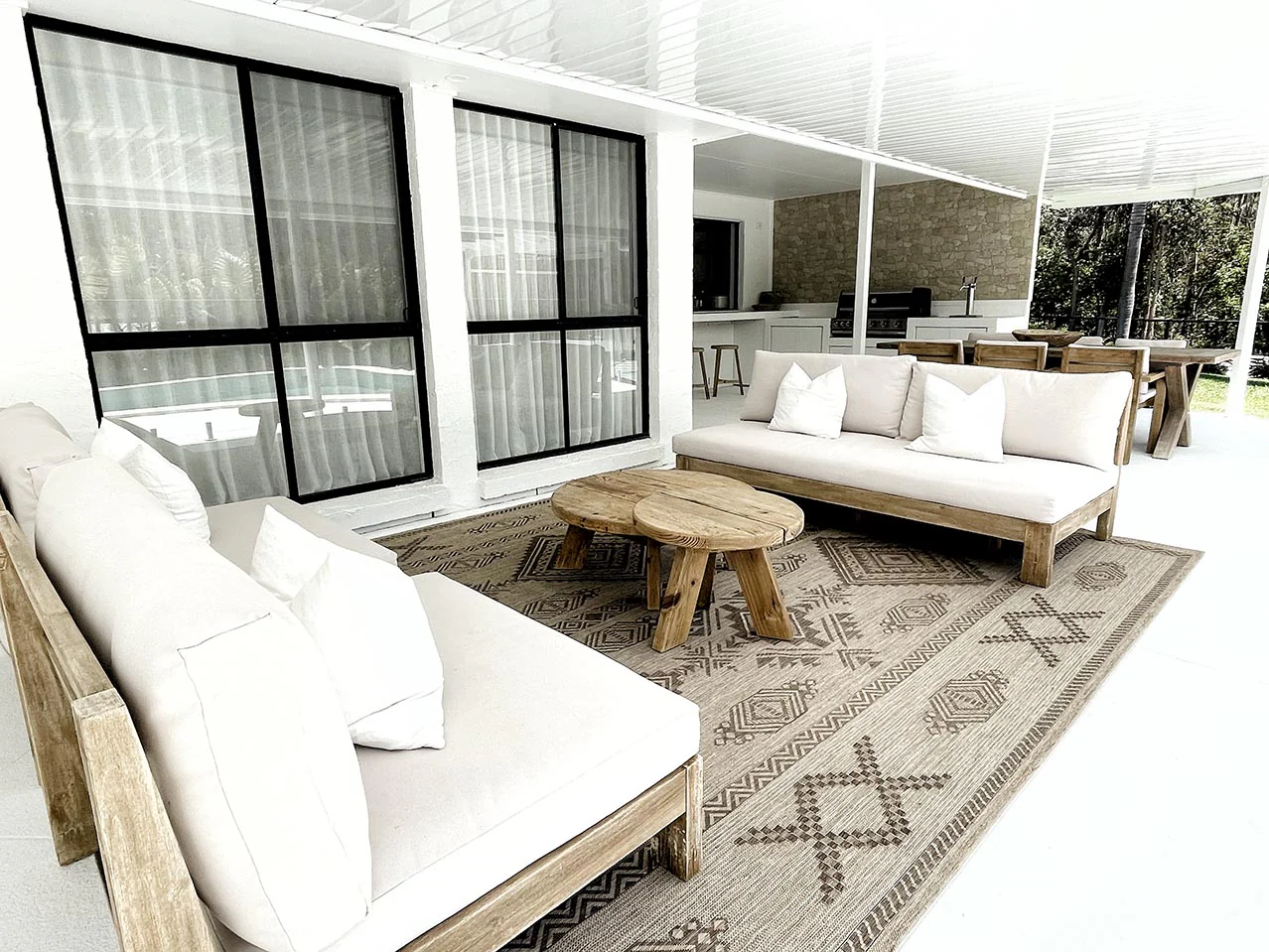 Takha Brown and Beige Tribal Flatweave Indoor Outdoor Rug - Image 13