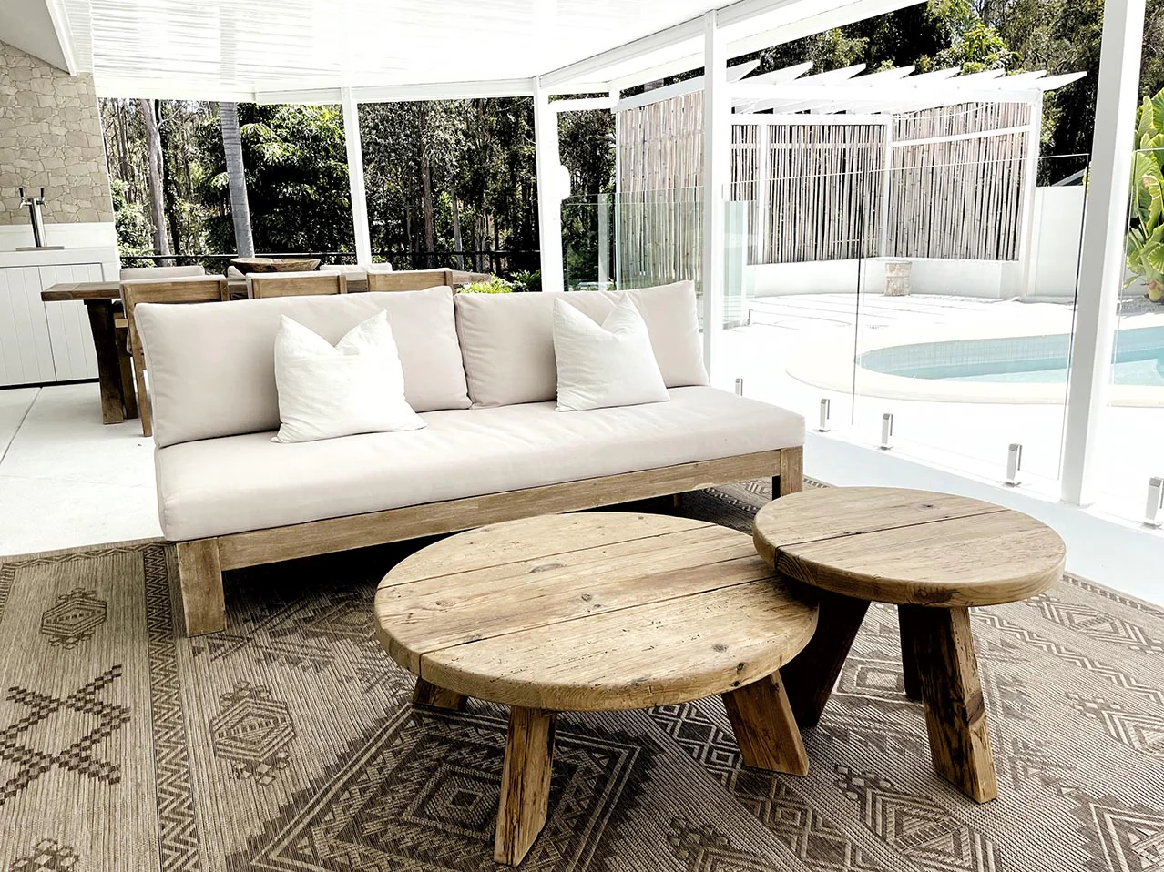 Takha Brown and Beige Tribal Flatweave Indoor Outdoor Rug - Image 14