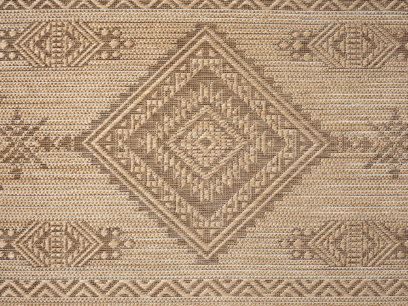 Takha Brown and Beige Tribal Flatweave Indoor Outdoor Rug - Image 20
