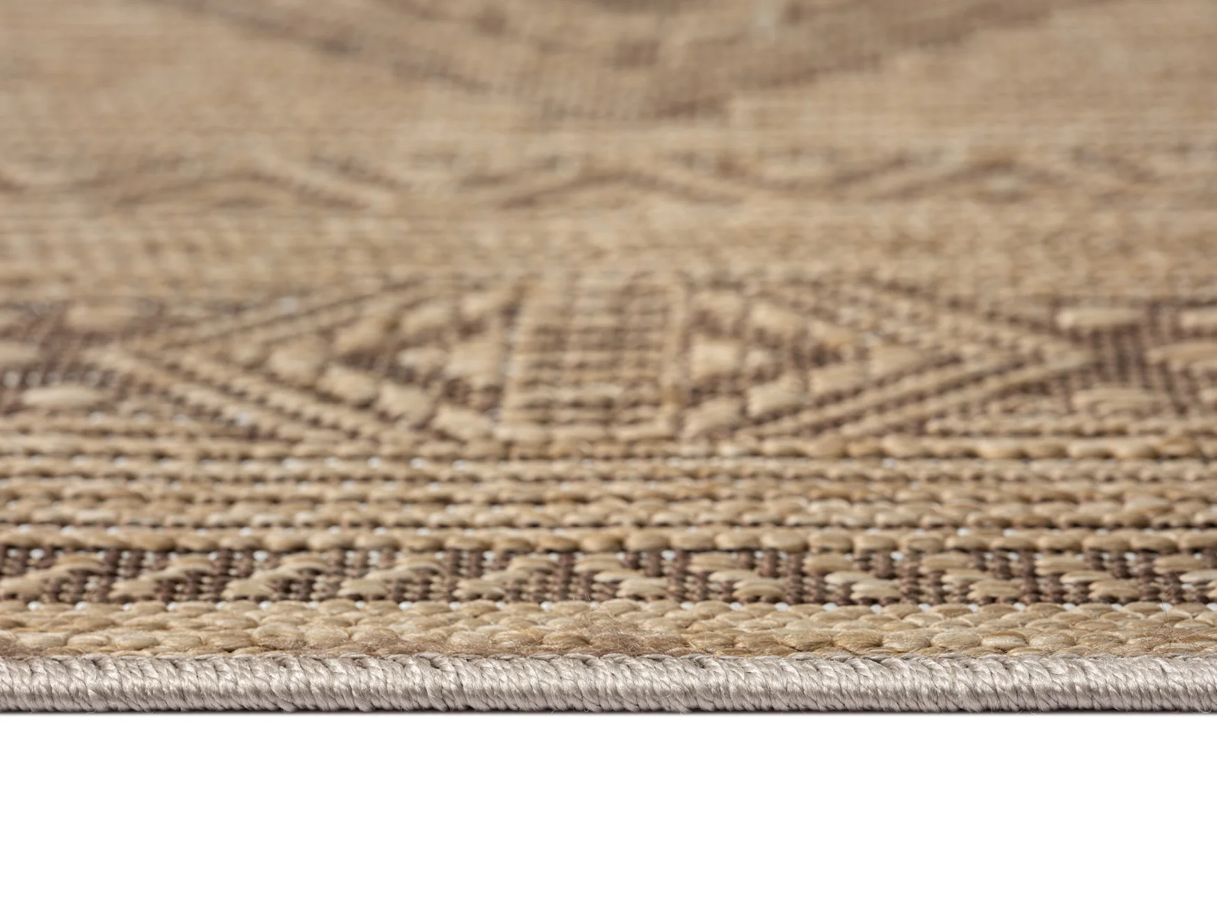 Takha Brown and Beige Tribal Flatweave Indoor Outdoor Rug - Image 21
