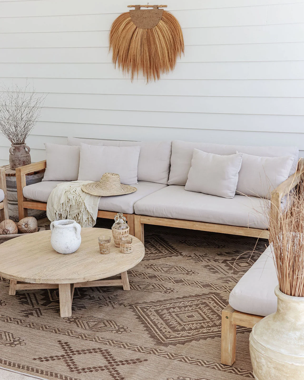 Takha Brown and Beige Tribal Flatweave Indoor Outdoor Rug - Image 8