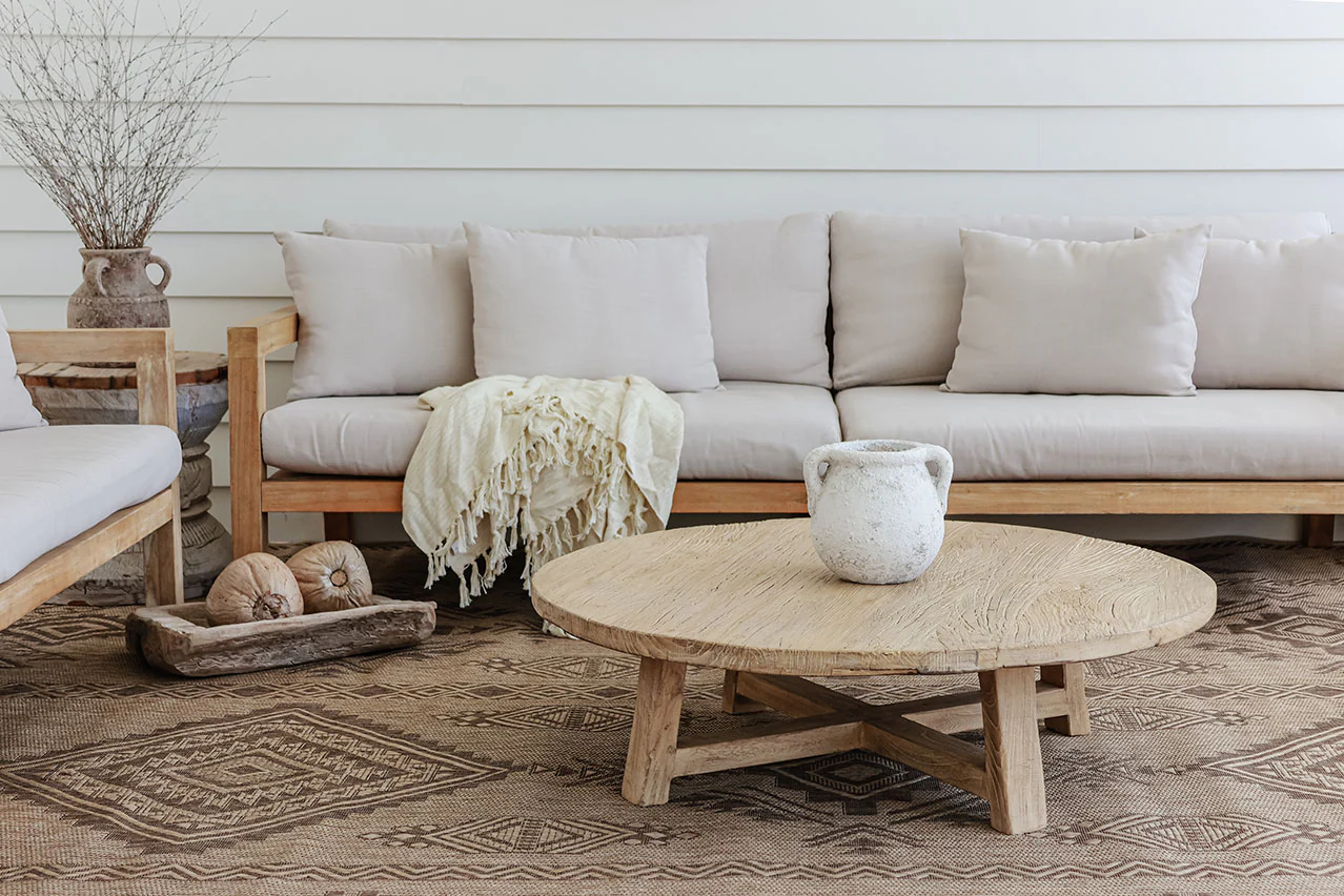 Takha Brown and Beige Tribal Flatweave Indoor Outdoor Rug - Image 9