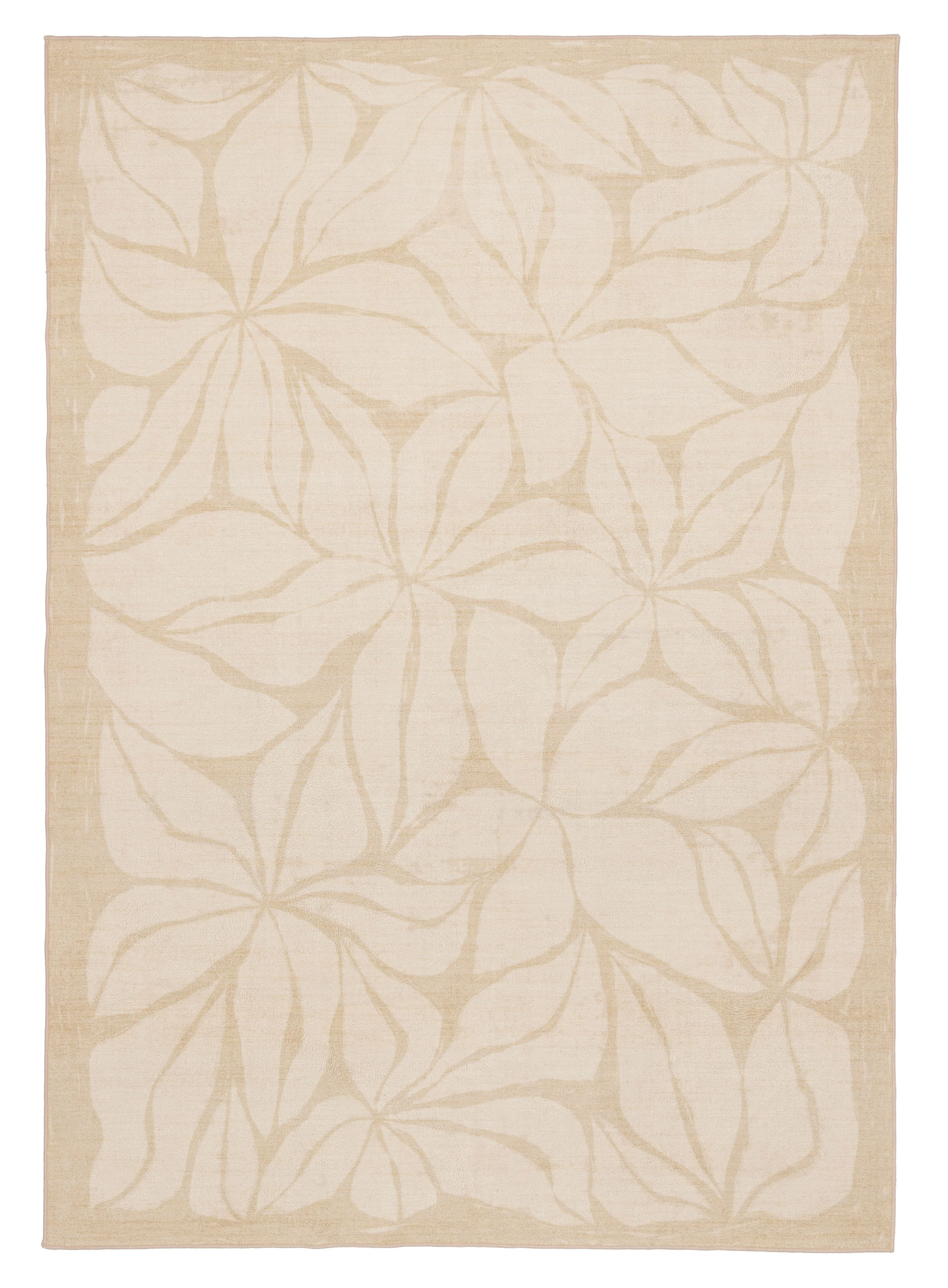 Talari Warm Yellow Botanical Washable Rug