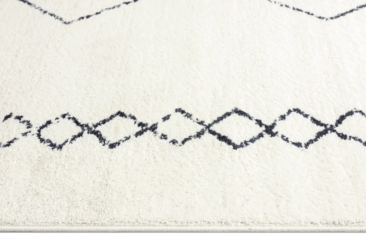 Tamira Grey and Ivory Diamond Tribal Runner Rug - Image 8