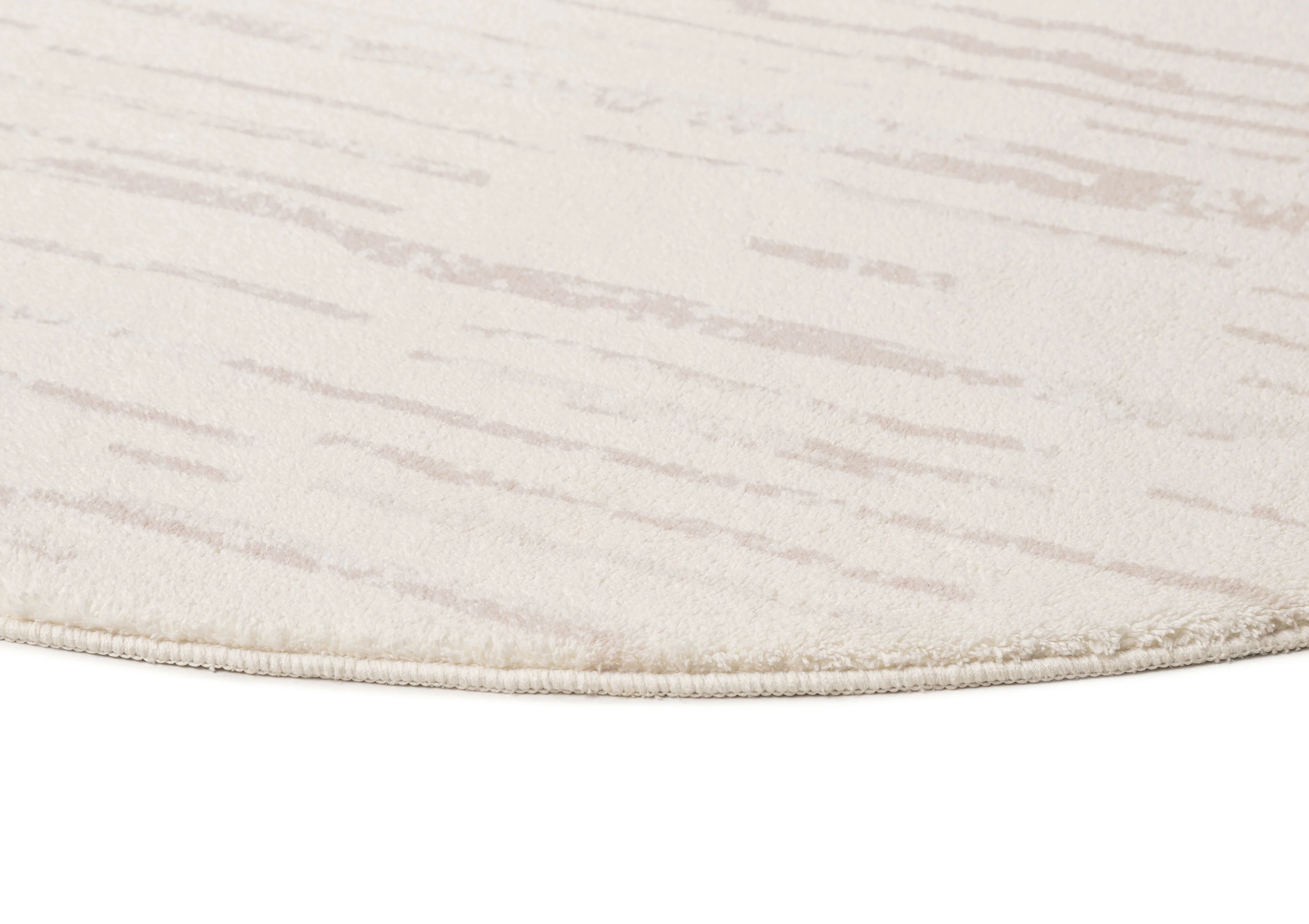 Tandara Grey and Cream Abstract Pattern Washable Round Rug - Image 8