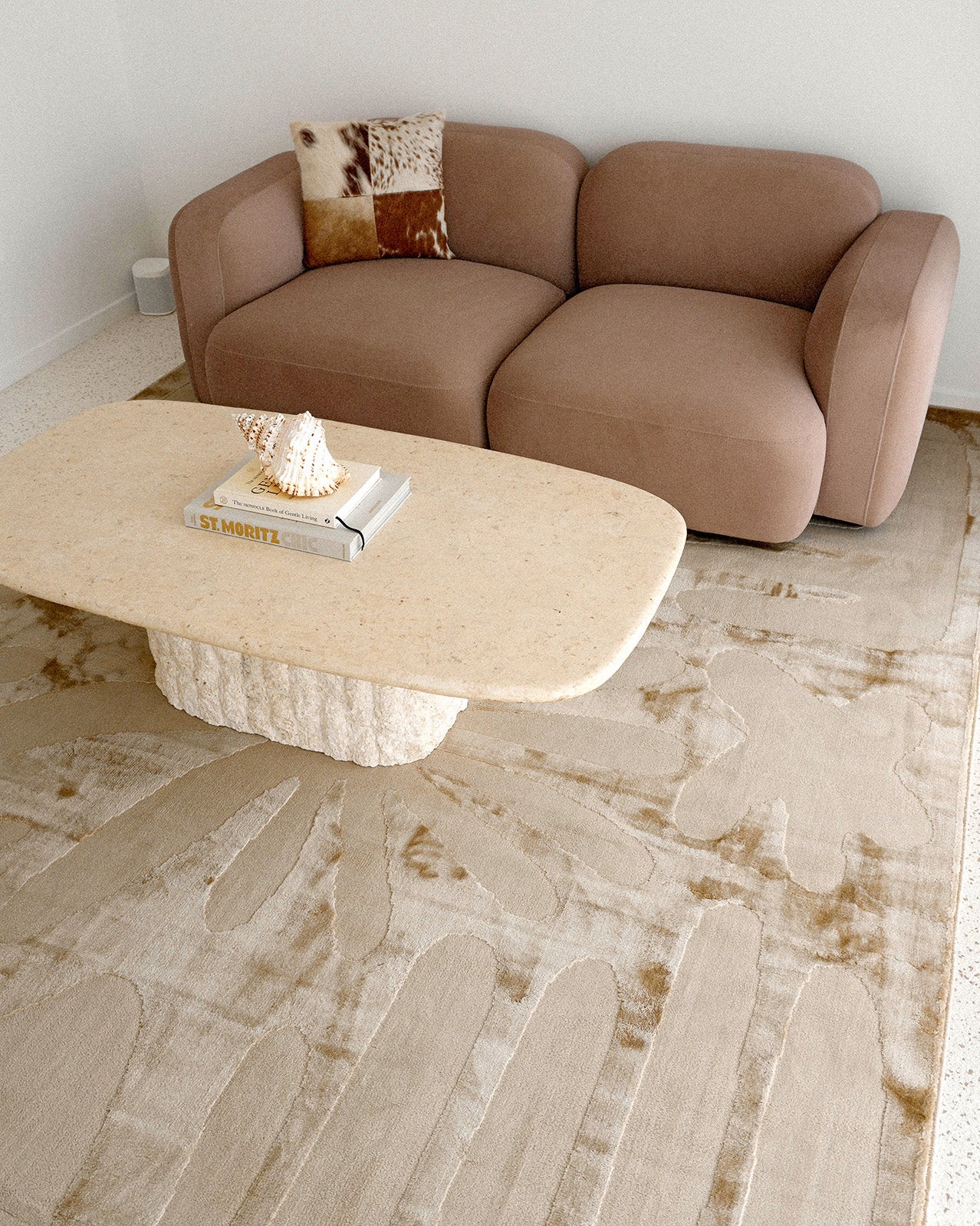 Tann Textured Abstract Neutral Rug - Image 2