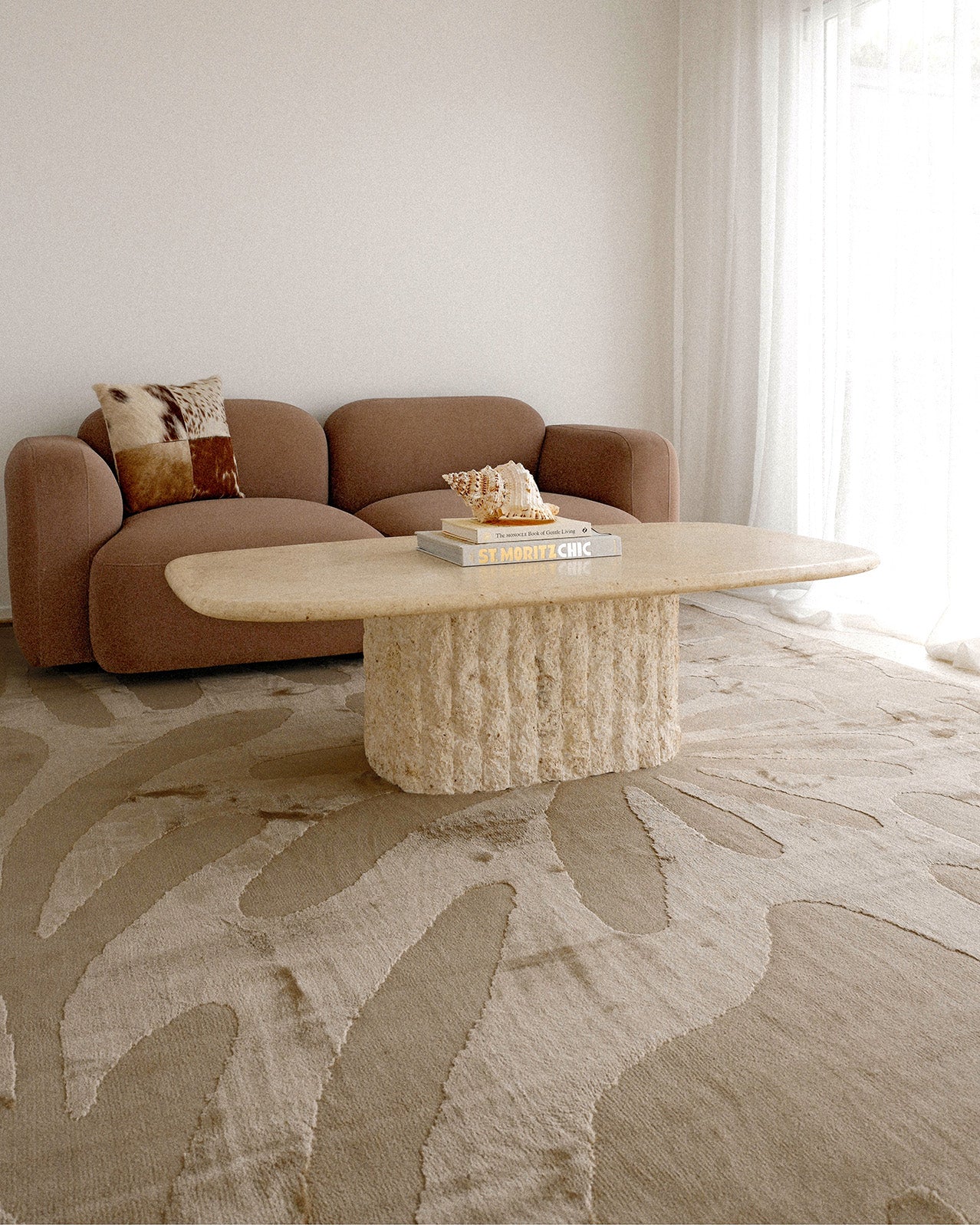 Tann Textured Abstract Neutral Rug - Image 3