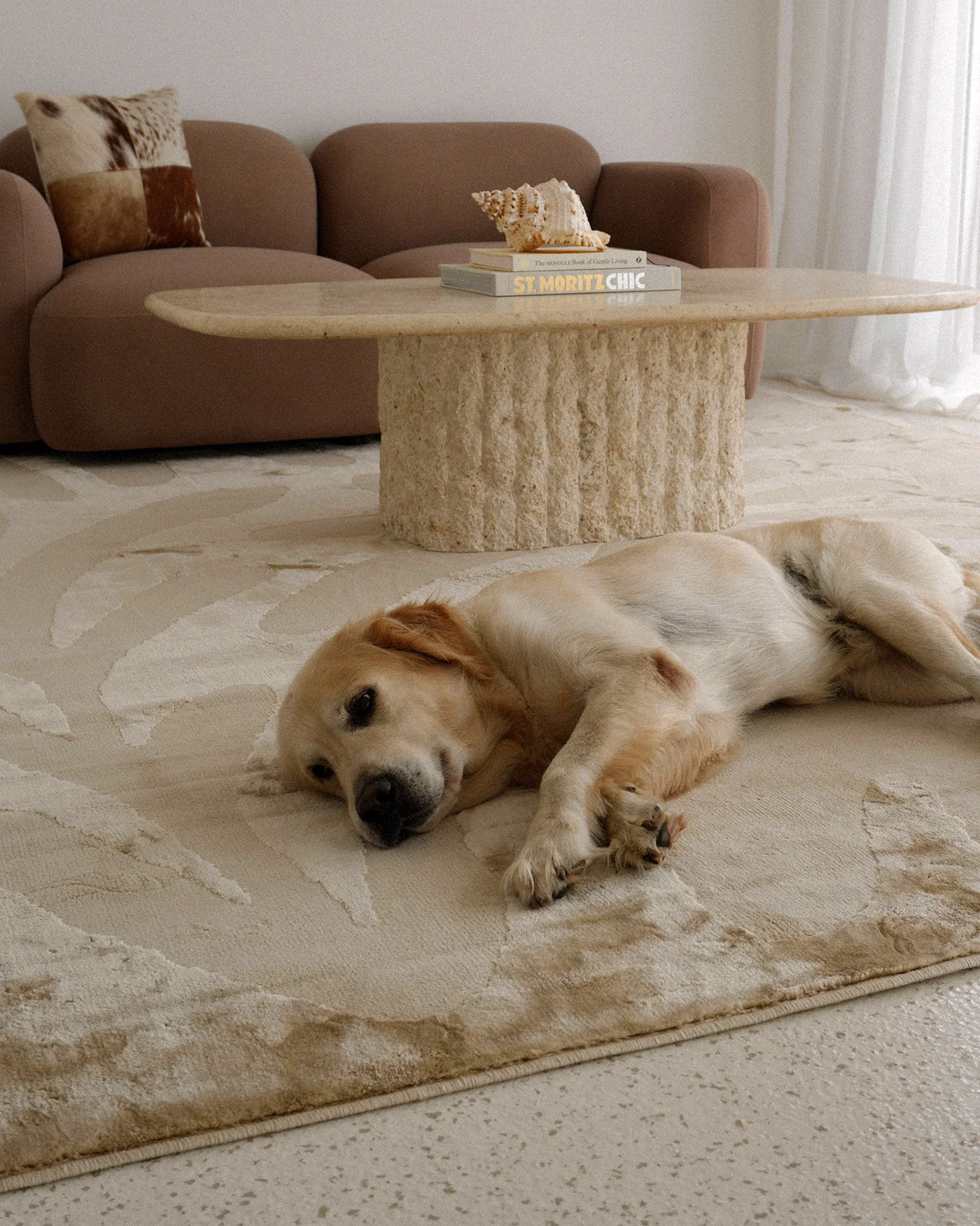 Tann Textured Abstract Neutral Rug - Image 4