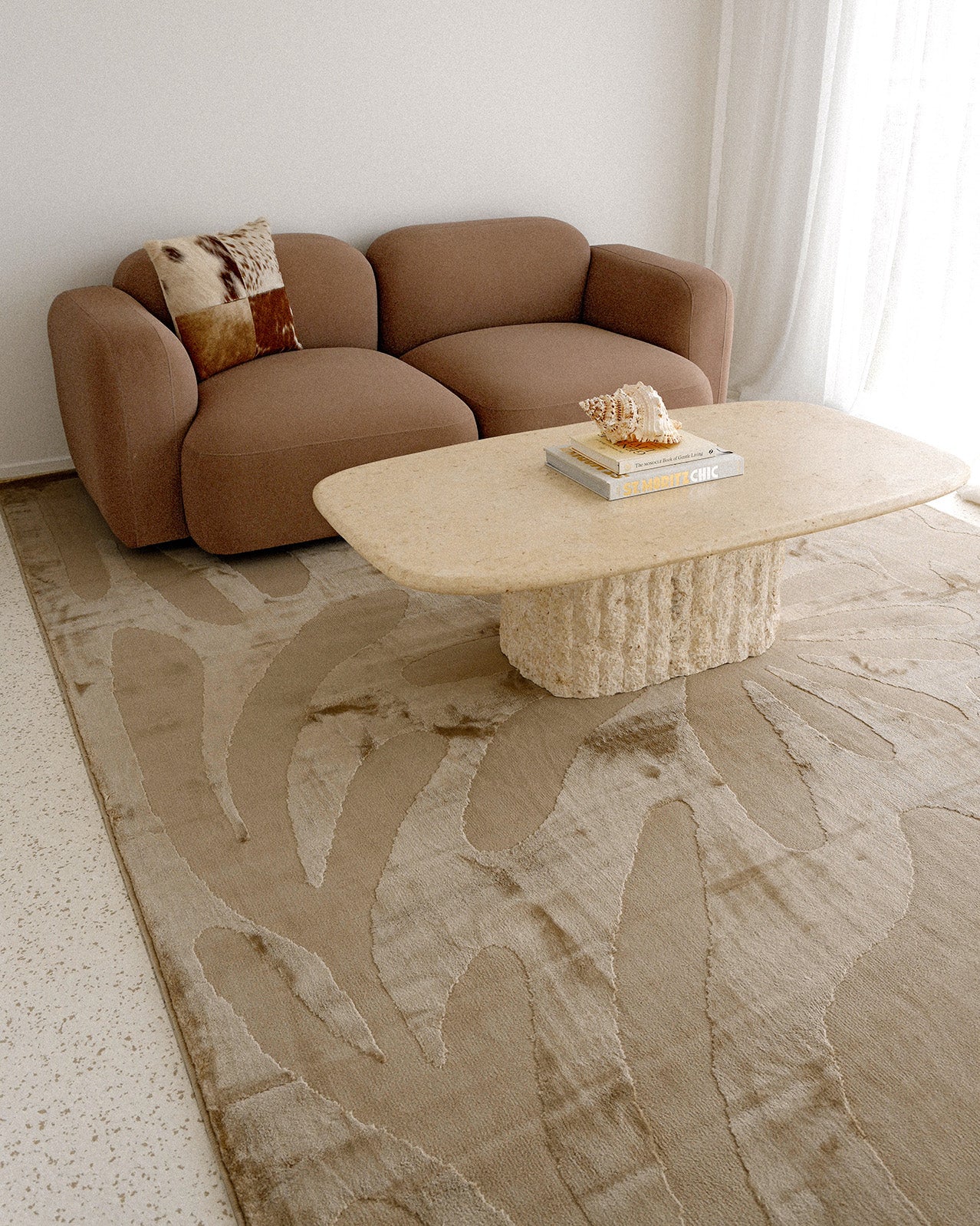 Tann Textured Abstract Neutral Rug - Image 6