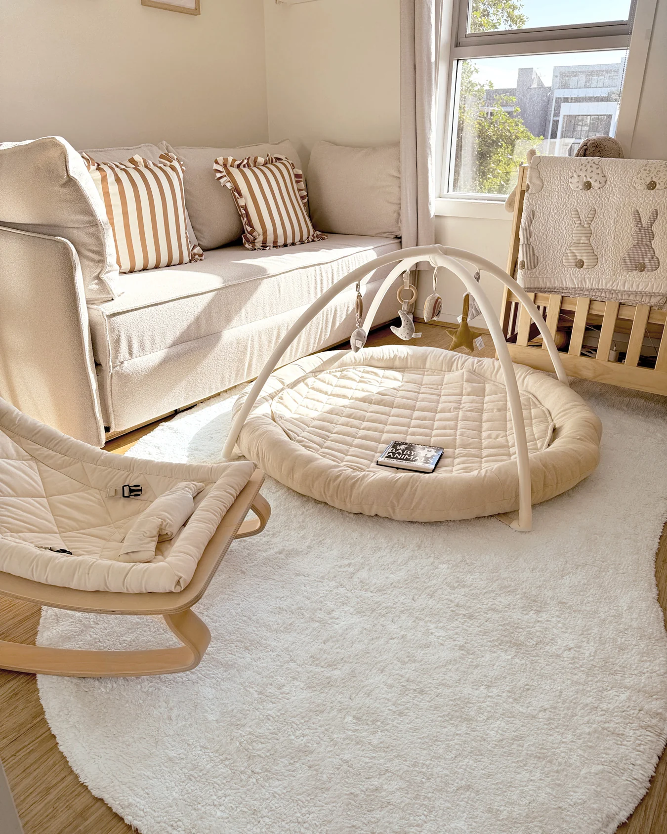 Tasha Modern Cream Cotton Washable Rug - Image 2