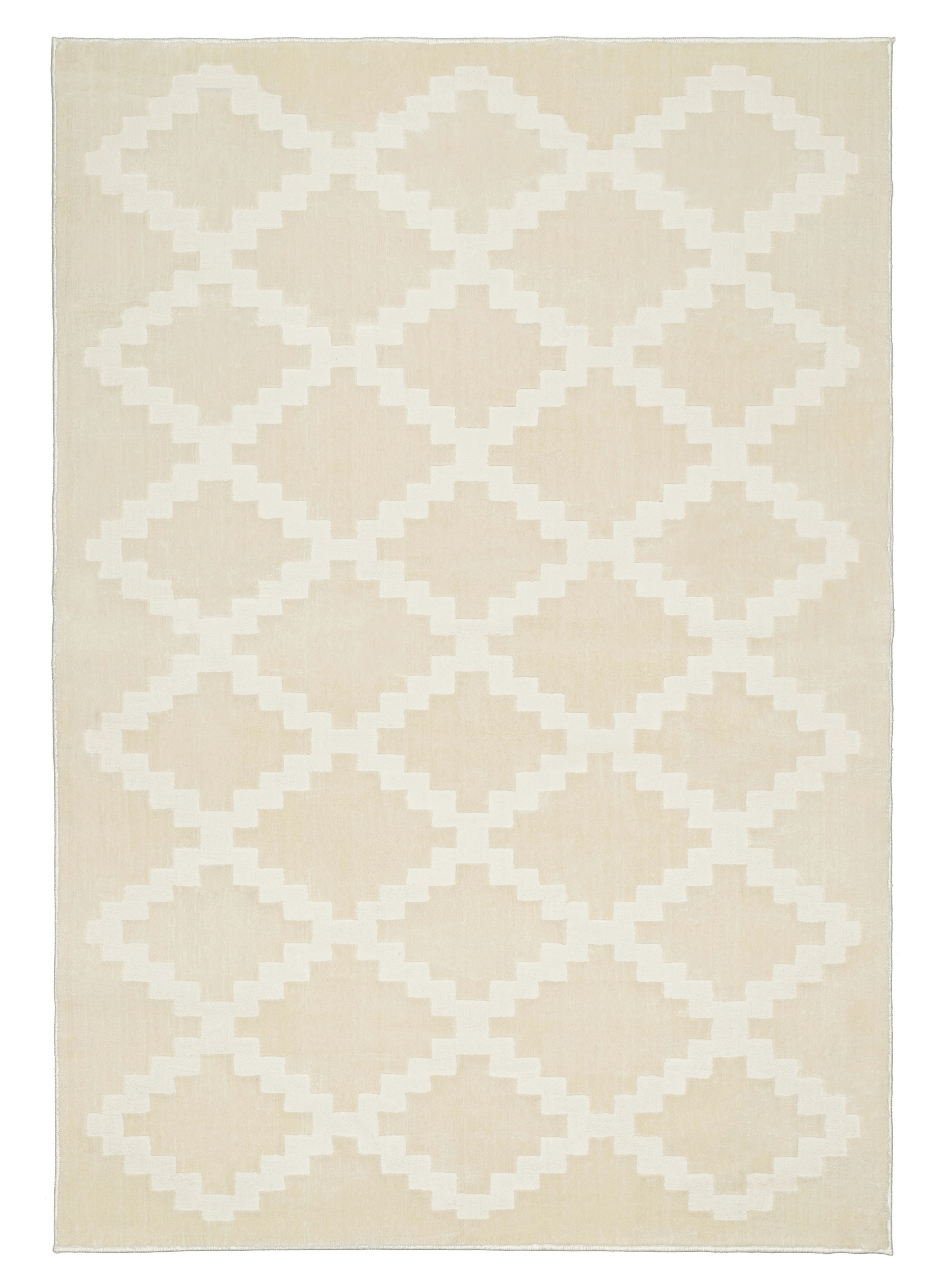 Tata Textured Diamond Neutral Rug