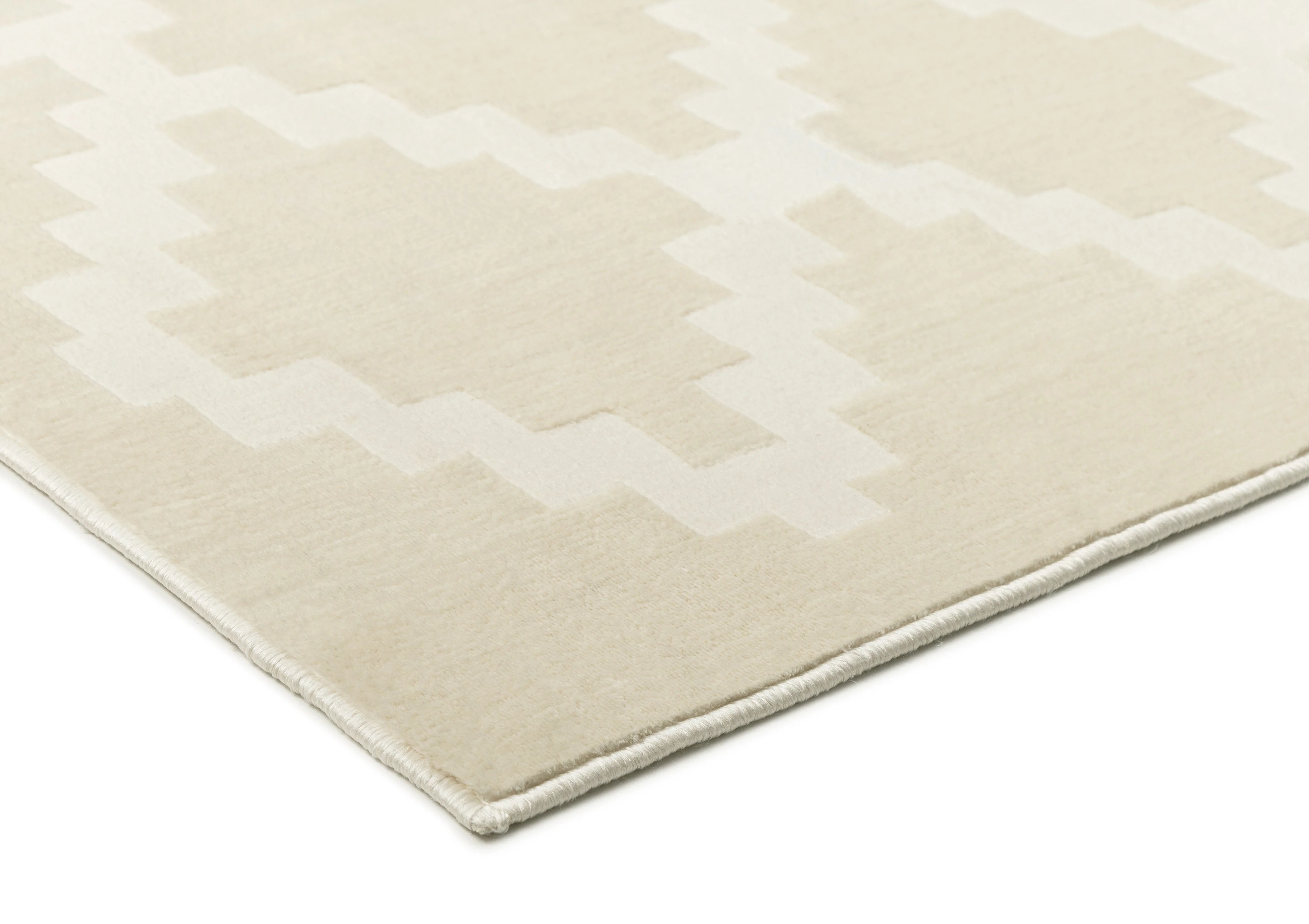 Tata Textured Diamond Neutral Rug - Image 5