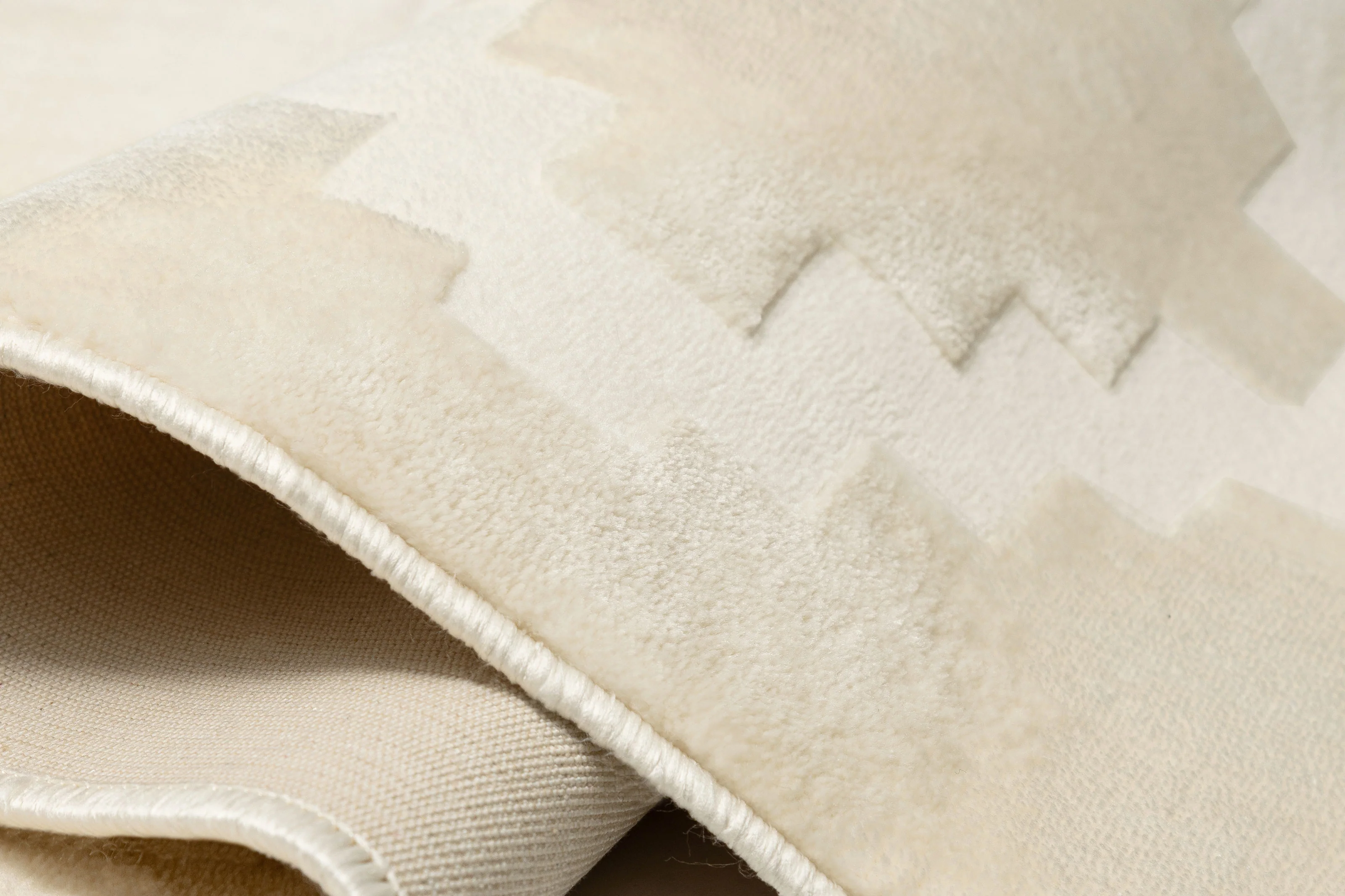 Tata Textured Diamond Neutral Rug - Image 9
