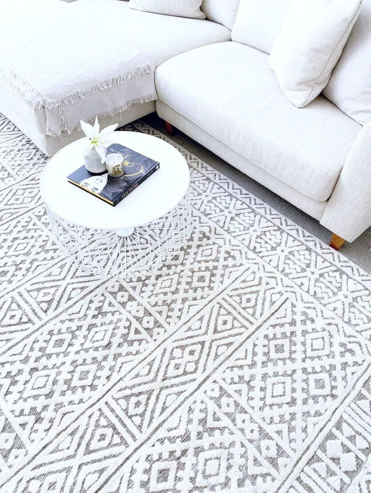 Tatiana Ivory and Grey Textured Tribal Rug - Image 12