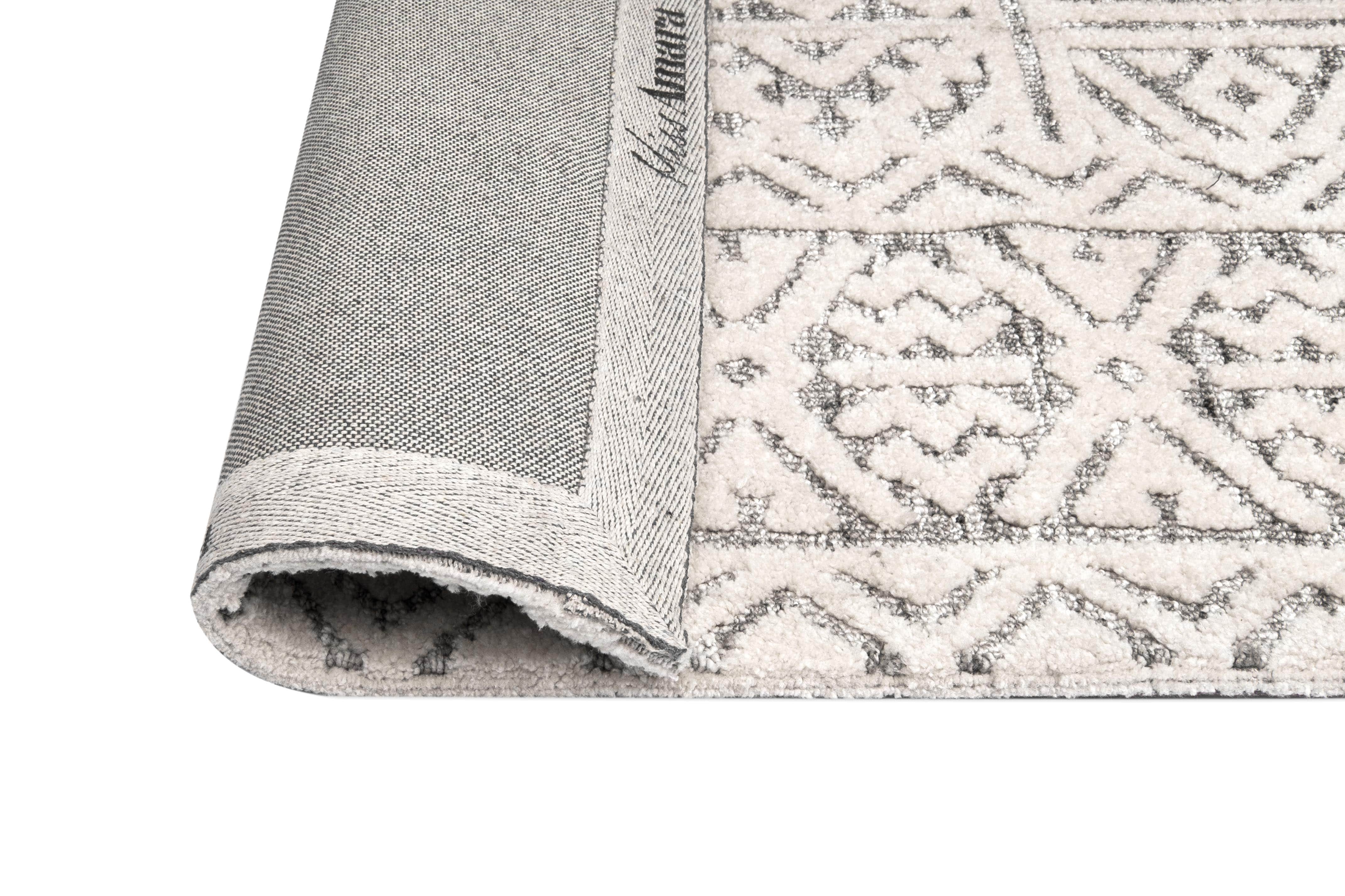 Tatiana Ivory and Grey Textured Tribal Rug - Image 15