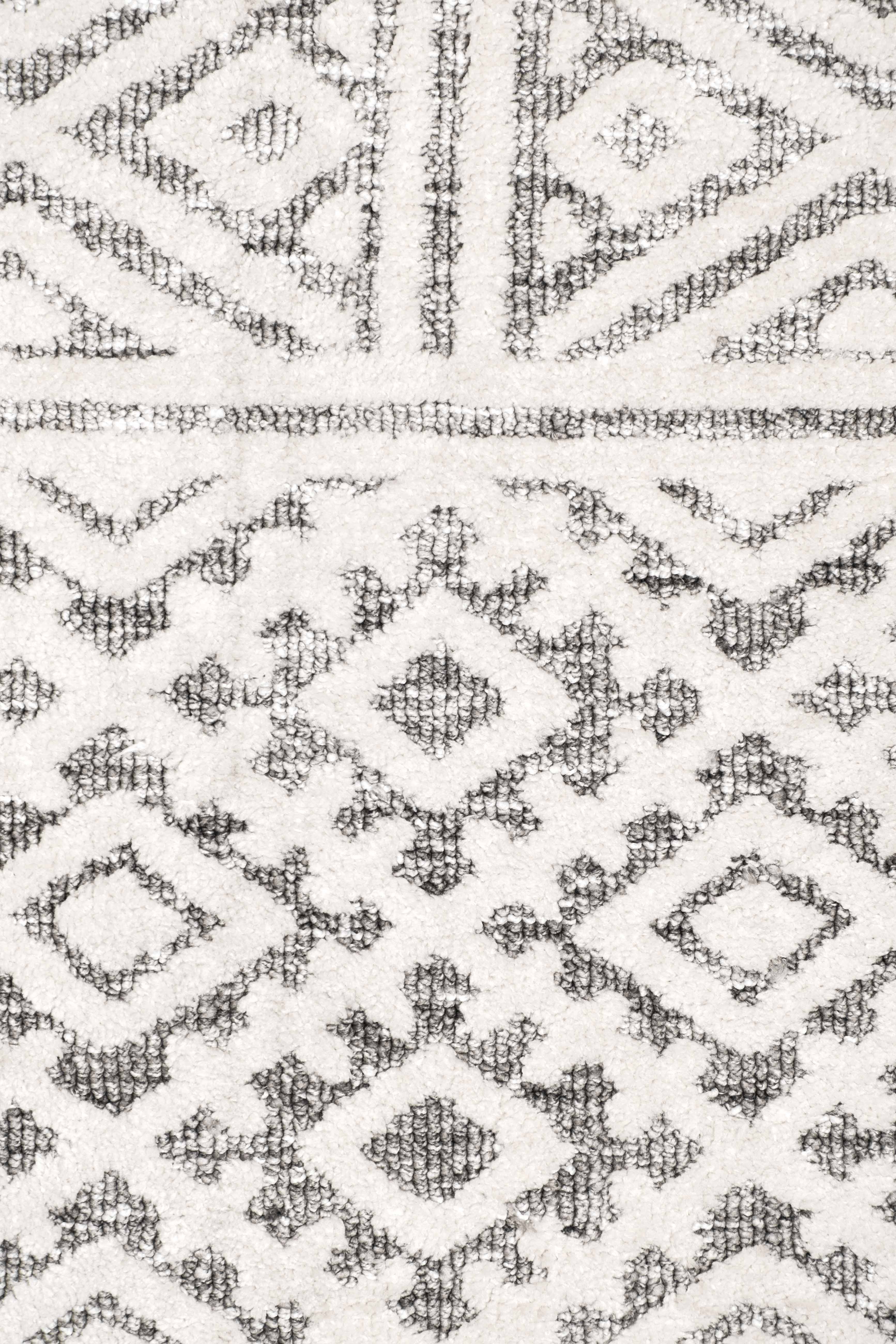 Tatiana Ivory and Grey Textured Tribal Rug - Image 16