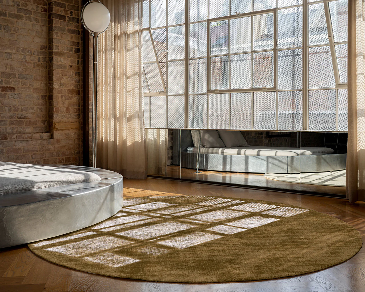 Tatum Caramel Handwoven Round Rug - Image 3