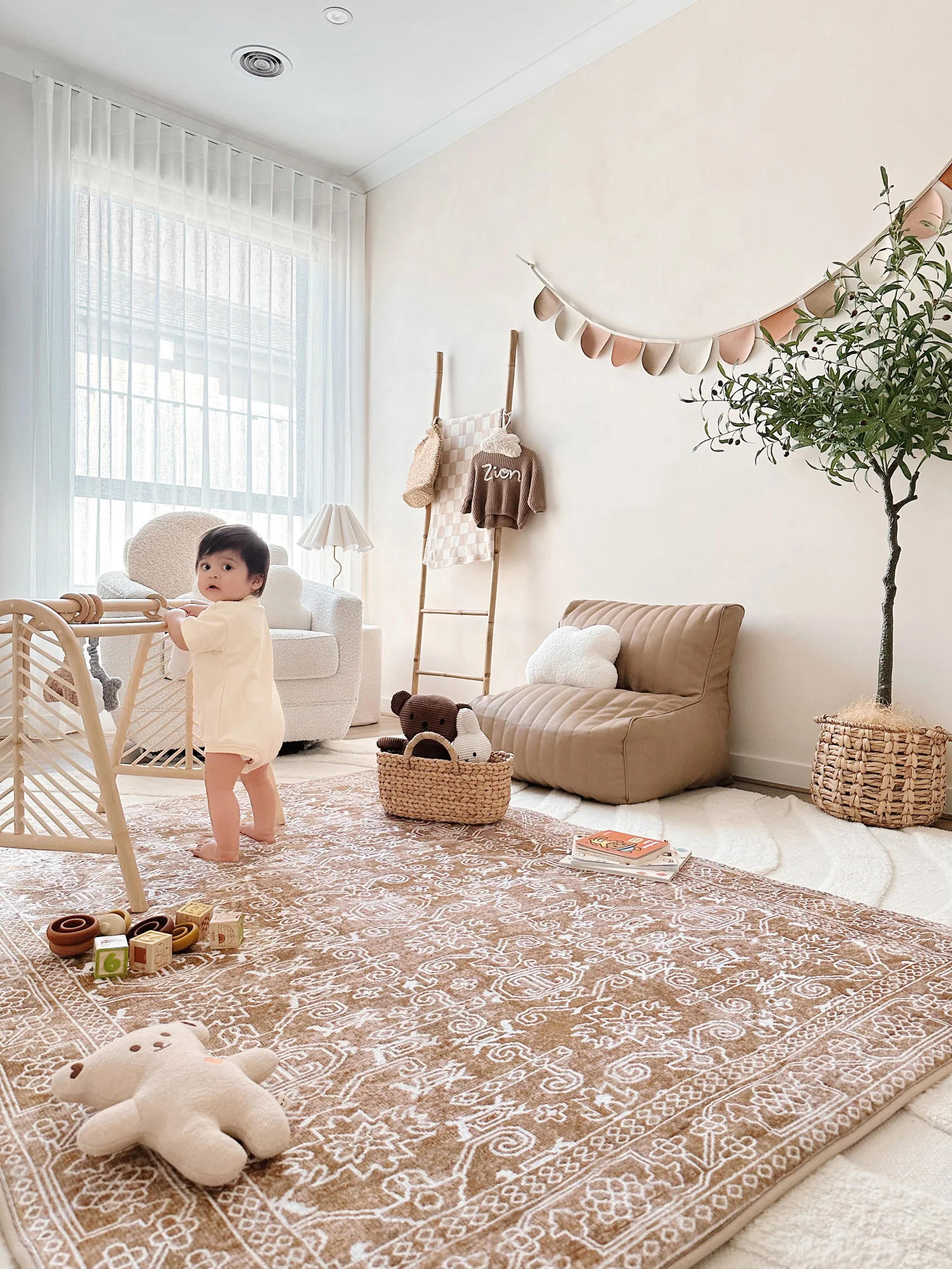 Tiki Brown Mustard Plush Rollie Pollie Playmat - Image 5