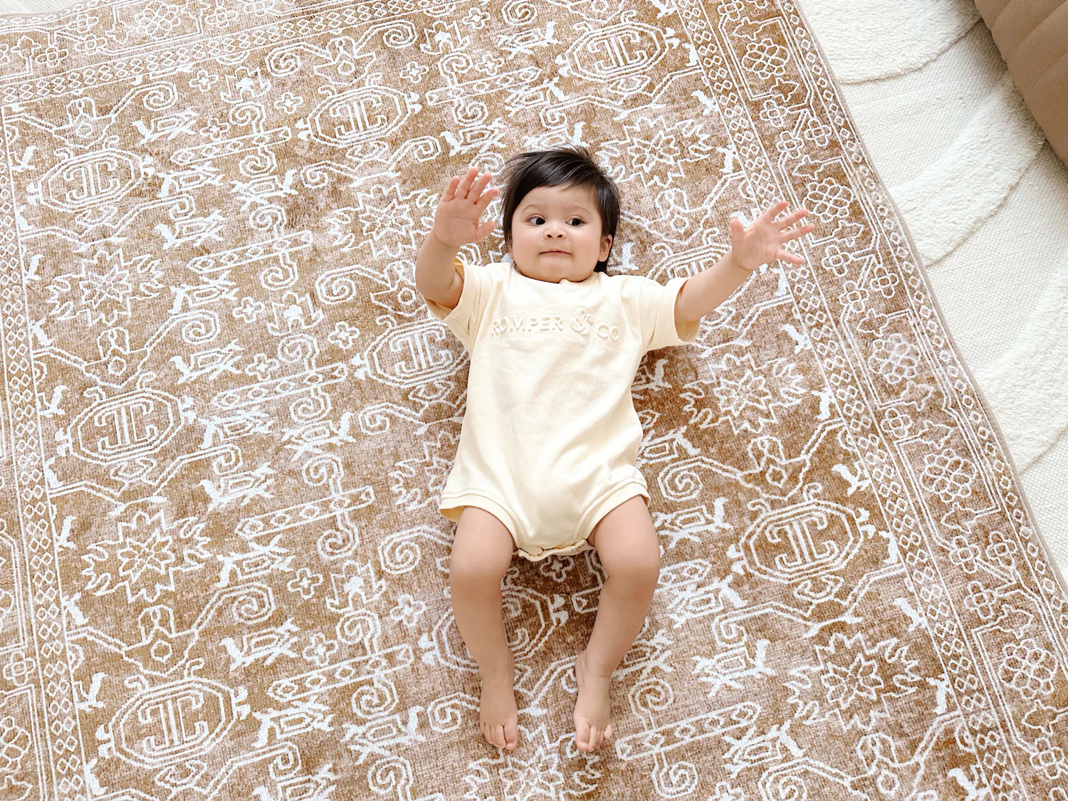 Tiki Brown Mustard Plush Rollie Pollie Playmat - Image 8