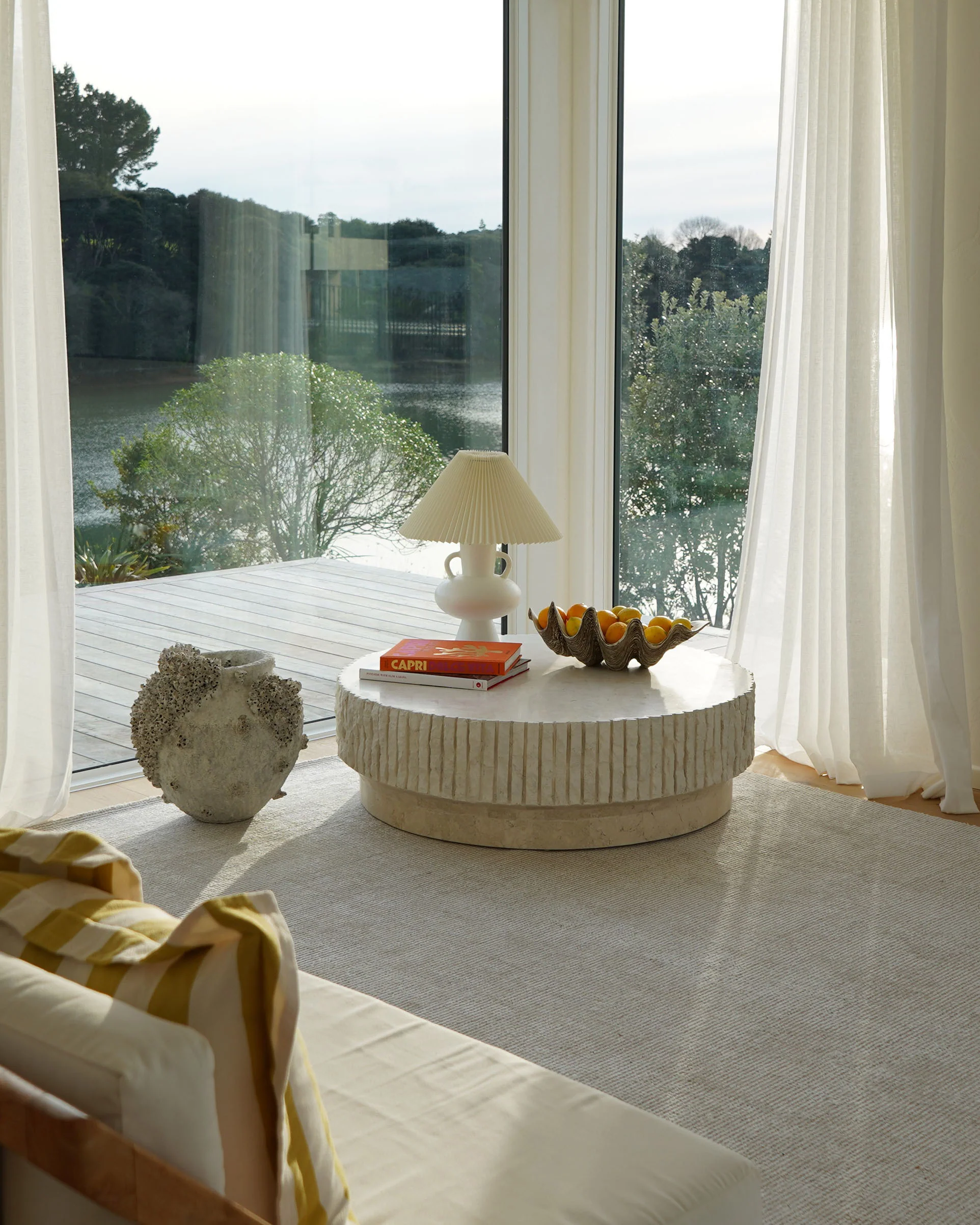 Tilos Natural Stone Hand Loomed Cotton Rug - Image 3