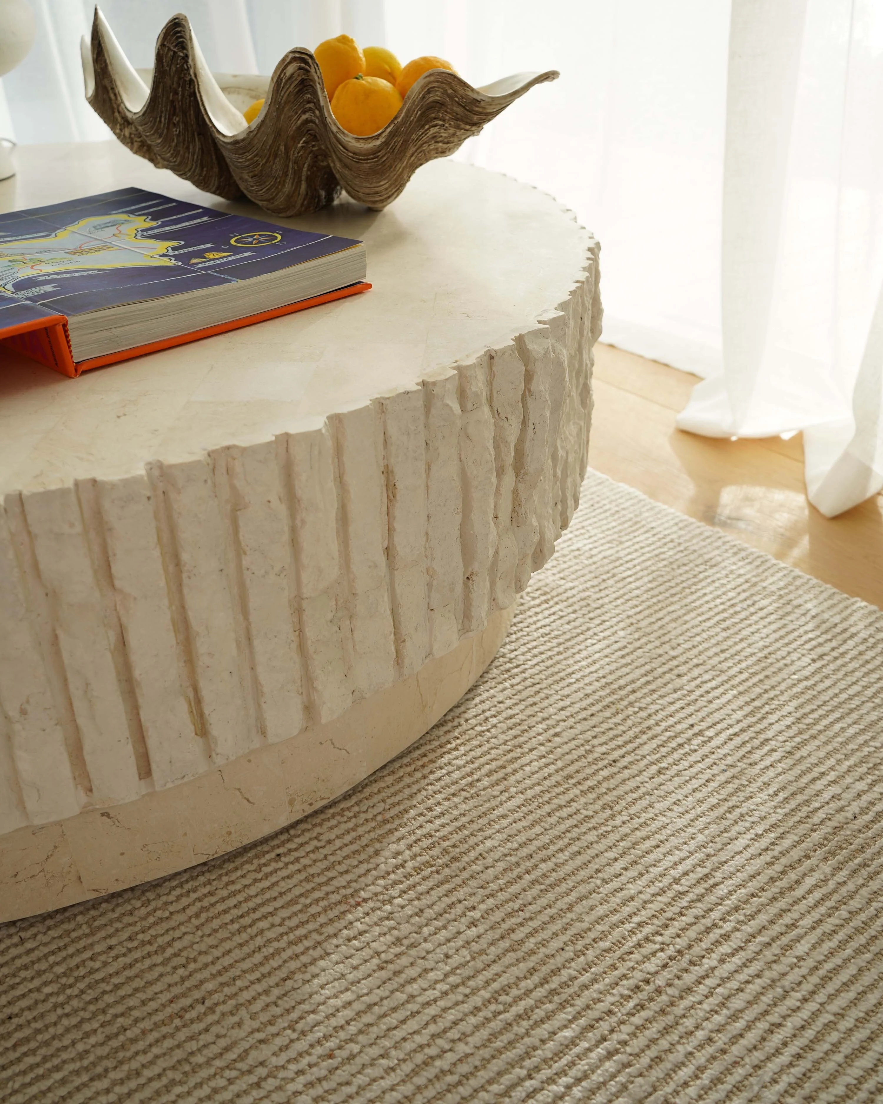 Tilos Natural Stone Hand Loomed Cotton Rug - Image 4