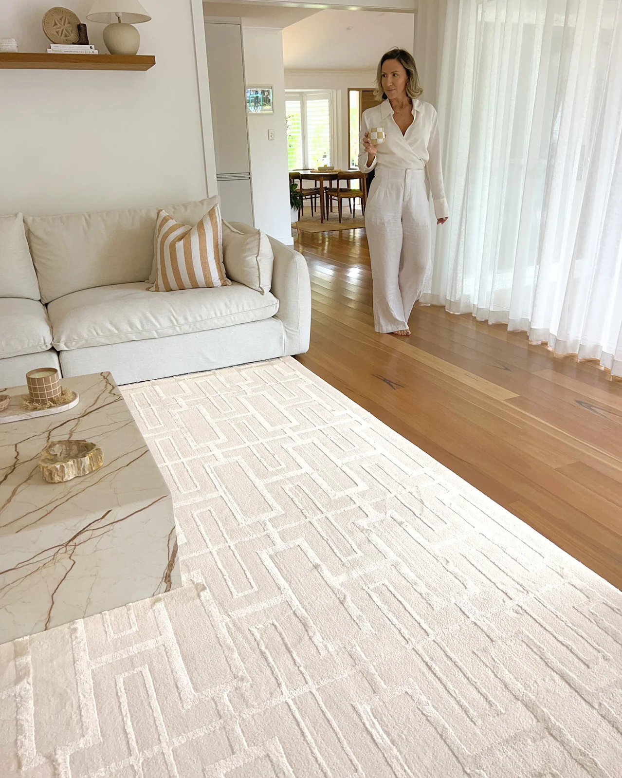 Tindouf Textured Neutral Rug - Image 4
