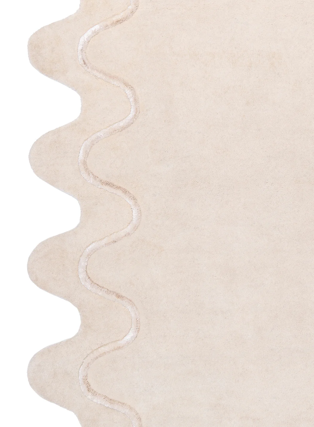 Tippy Cream Scalloped Handmade Wool Rug - Image 20