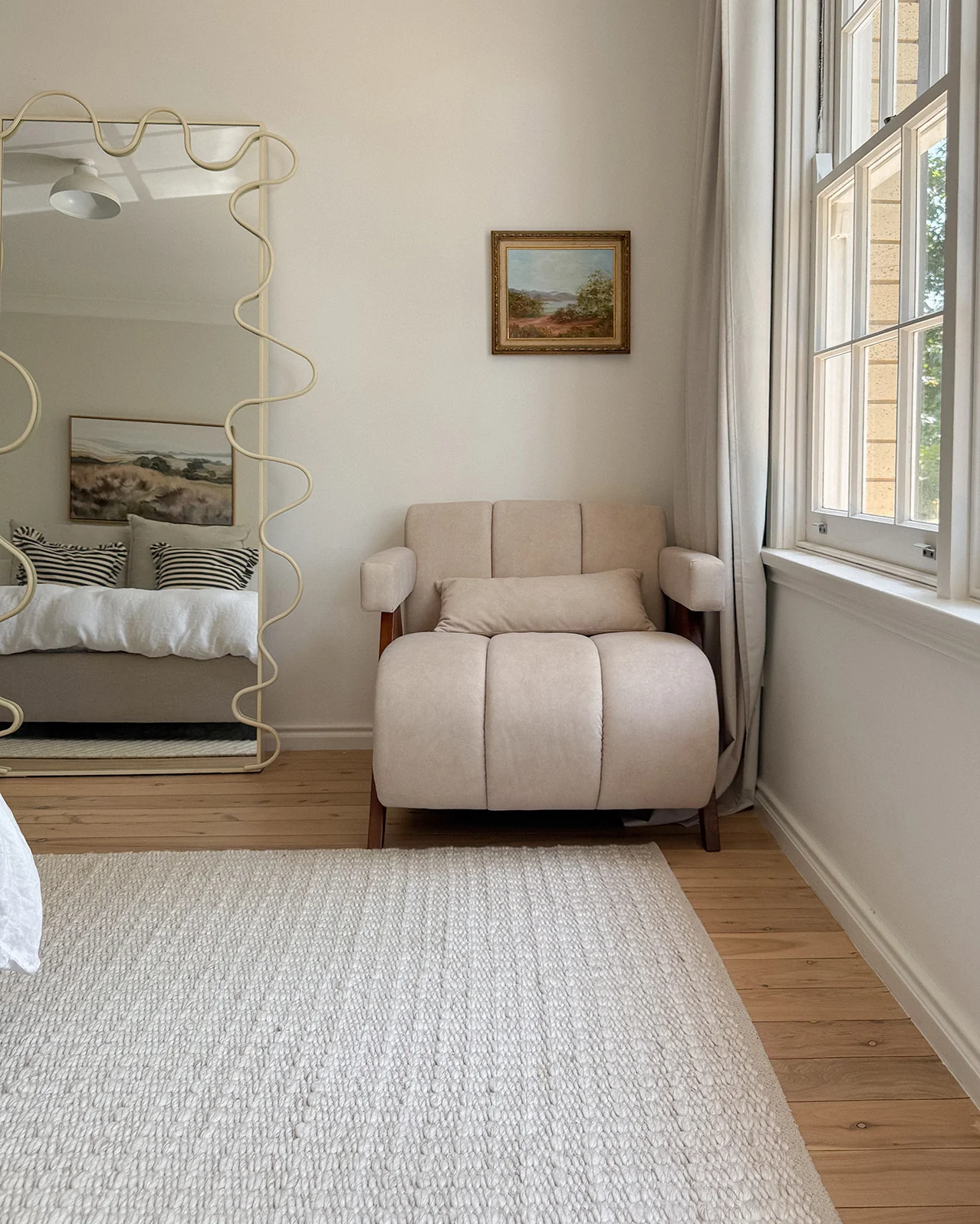 Tocarra Cream and Beige Chunky Wool Rug - Image 10