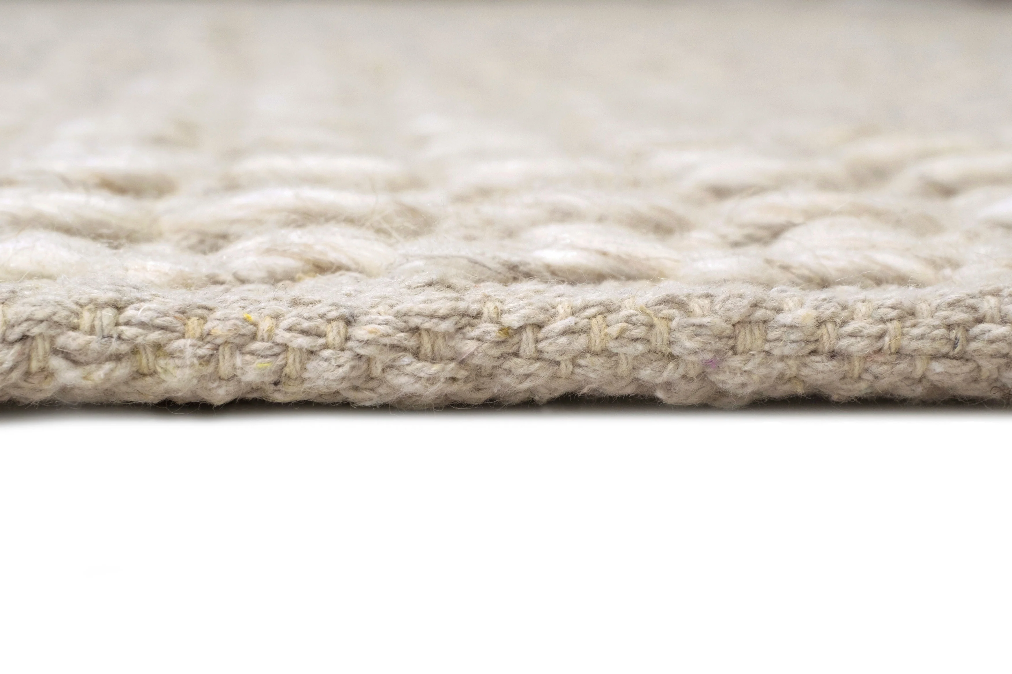 Tocarra Cream and Beige Chunky Wool Rug - Image 17