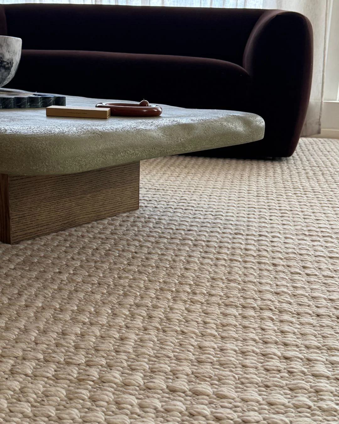 Tocarra Cream and Beige Chunky Wool Rug - Image 5