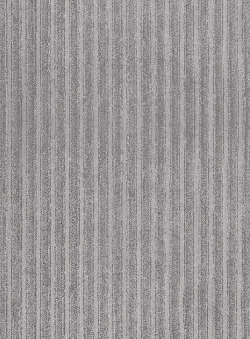 Tonca Grey Striped Washable Faux Fur Rug - Image 10
