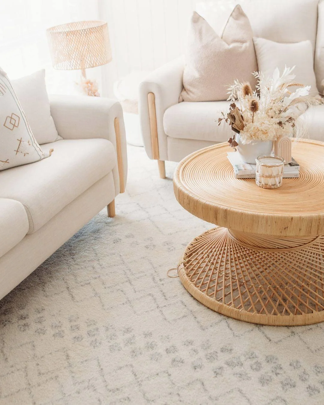 Toni Ivory and Grey Tribal Diamond Rug - Image 2