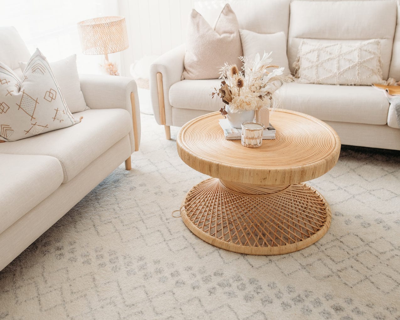 Toni Ivory and Grey Tribal Diamond Rug - Image 5