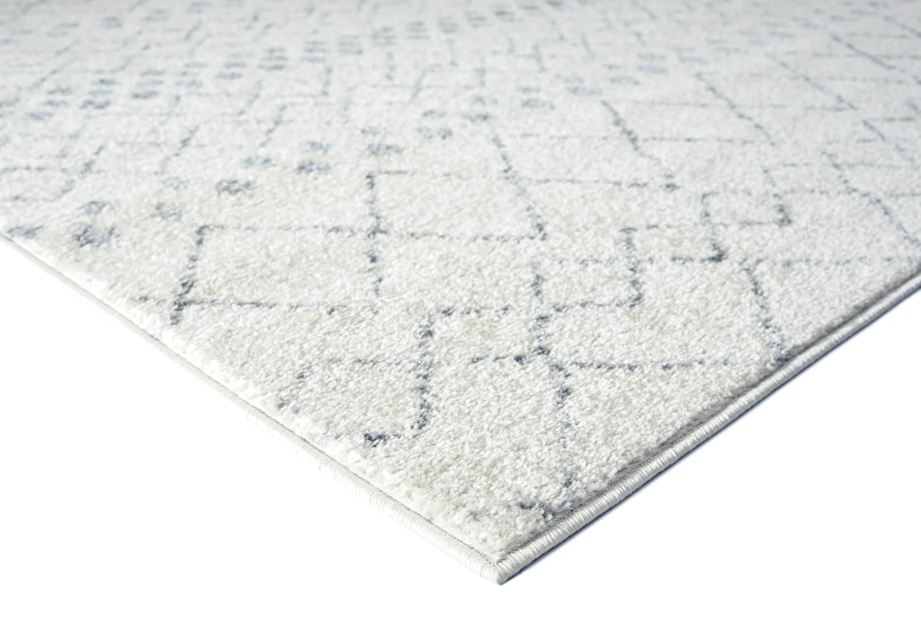 Toni Ivory and Grey Tribal Diamond Rug - Image 8