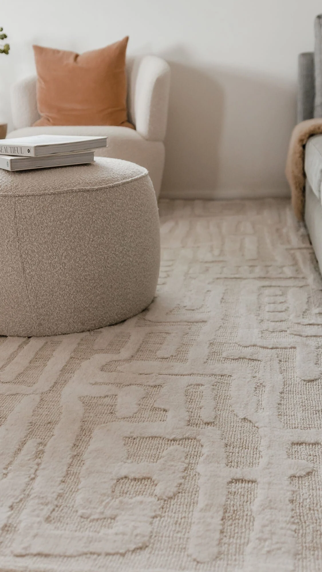 Trissa Beige and Ivory Abstract Tribal Rug - Image 10
